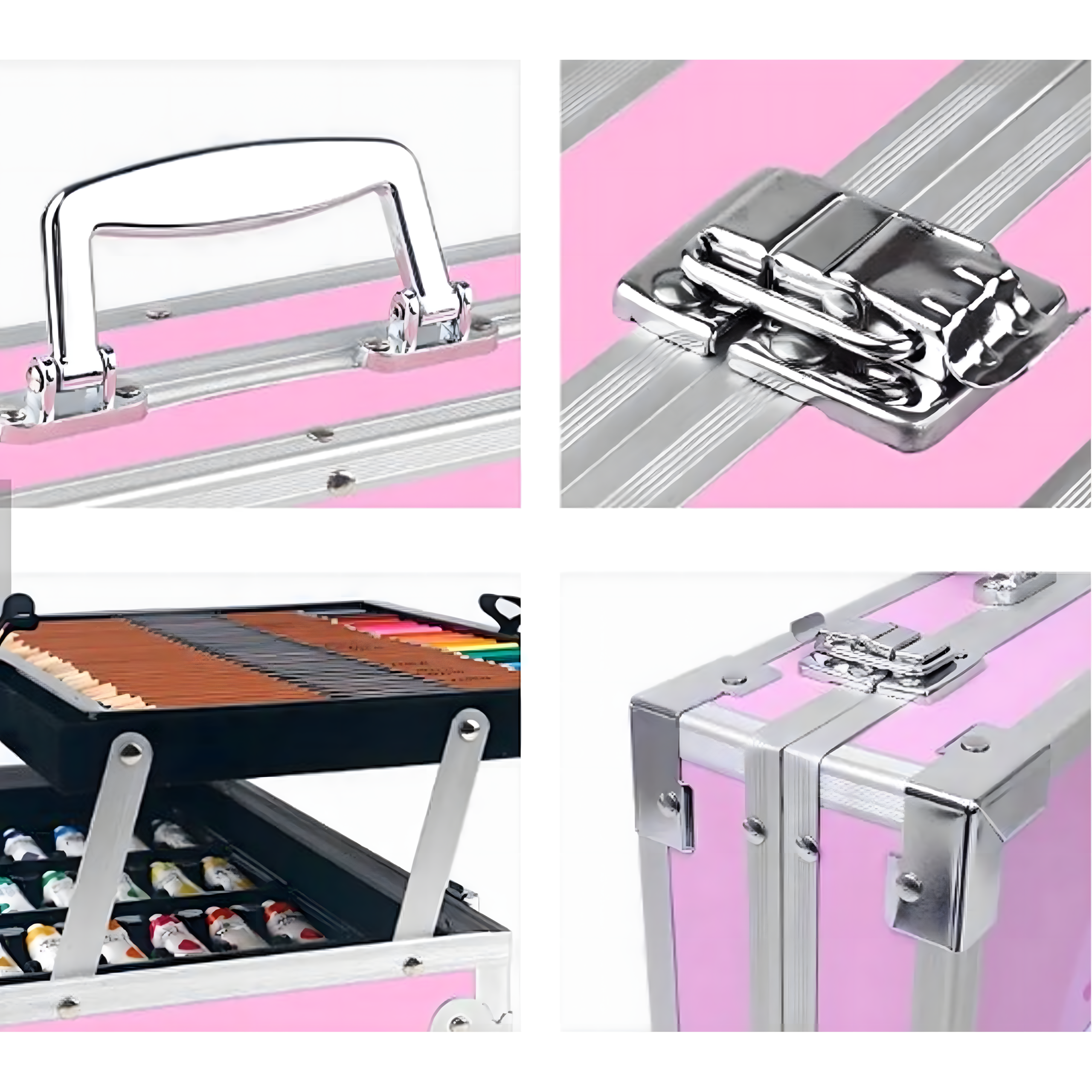 Zestaw do Malowania dla Dzieci Artystyczny Plastyczny Kredki 145 el Walizka - obrazek 10