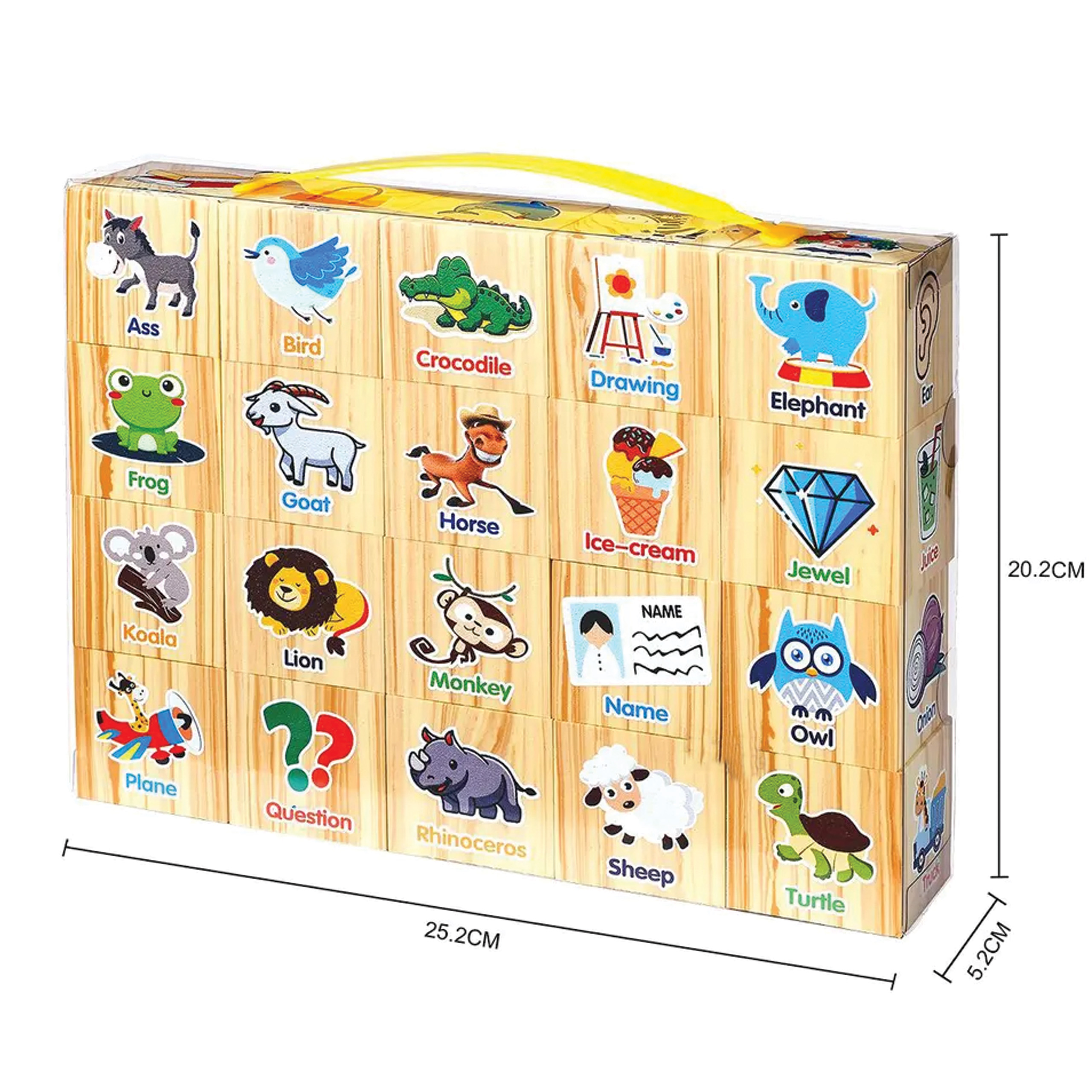 KLOCKI EDUKACYJNE PIANKOWE NAUKA ANGIELSKIEGO DLA DZIECI 20 ELE. - obrazek 5