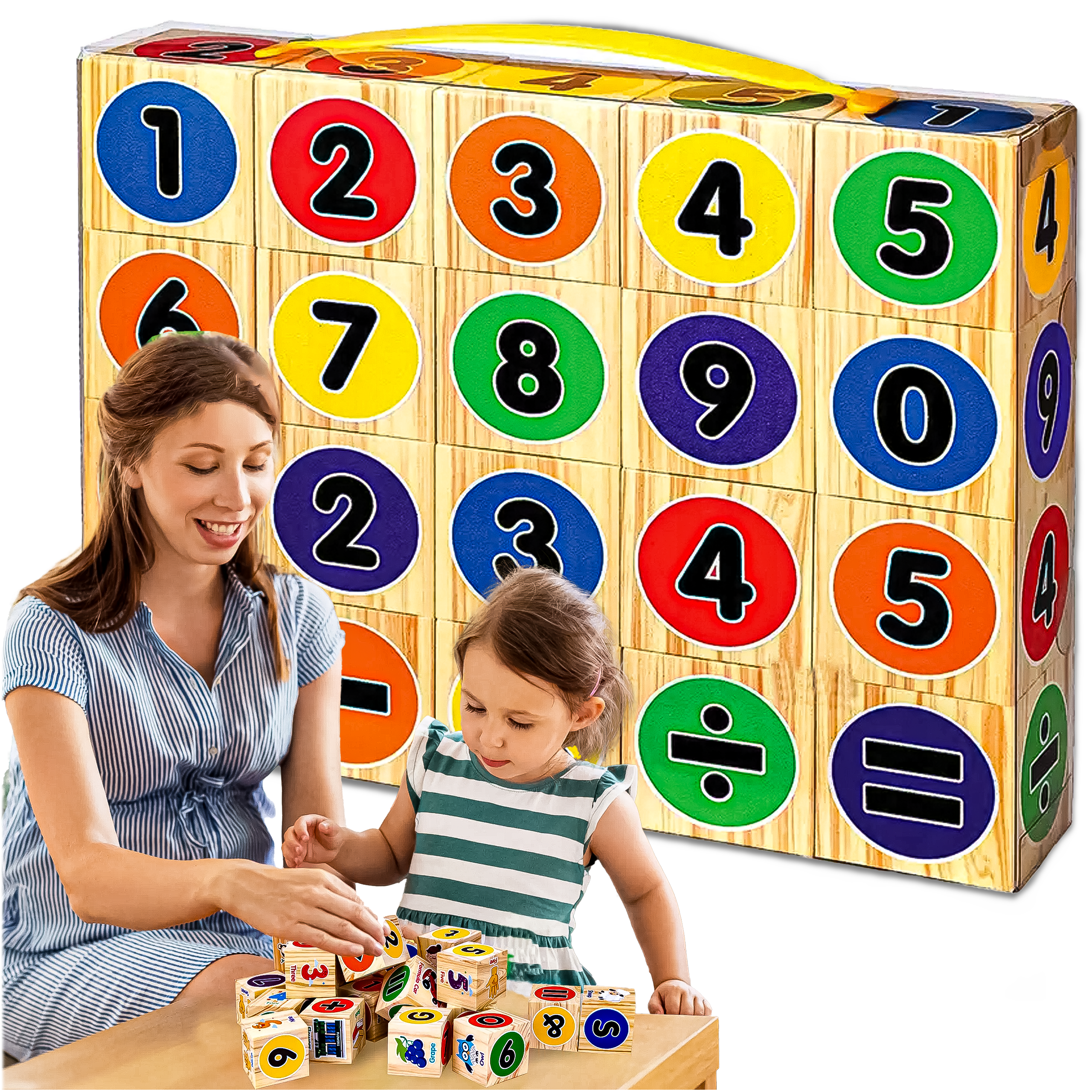 KLOCKI EDUKACYJNE PIANKOWE NAUKA MATEMATYKI DLA DZIECI 20 ELE. - obrazek 7