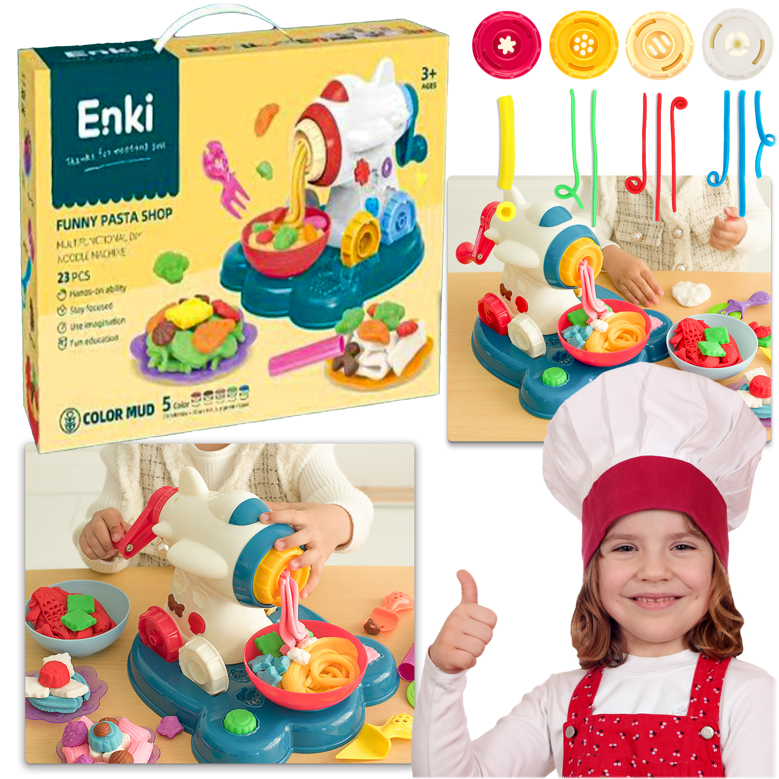 ZABAWKA PRODUKCJA MAKARONÓW MULTIFUNKCYJNA EDUKACYJNA DLA DZIECI ZESTAW - obrazek 7