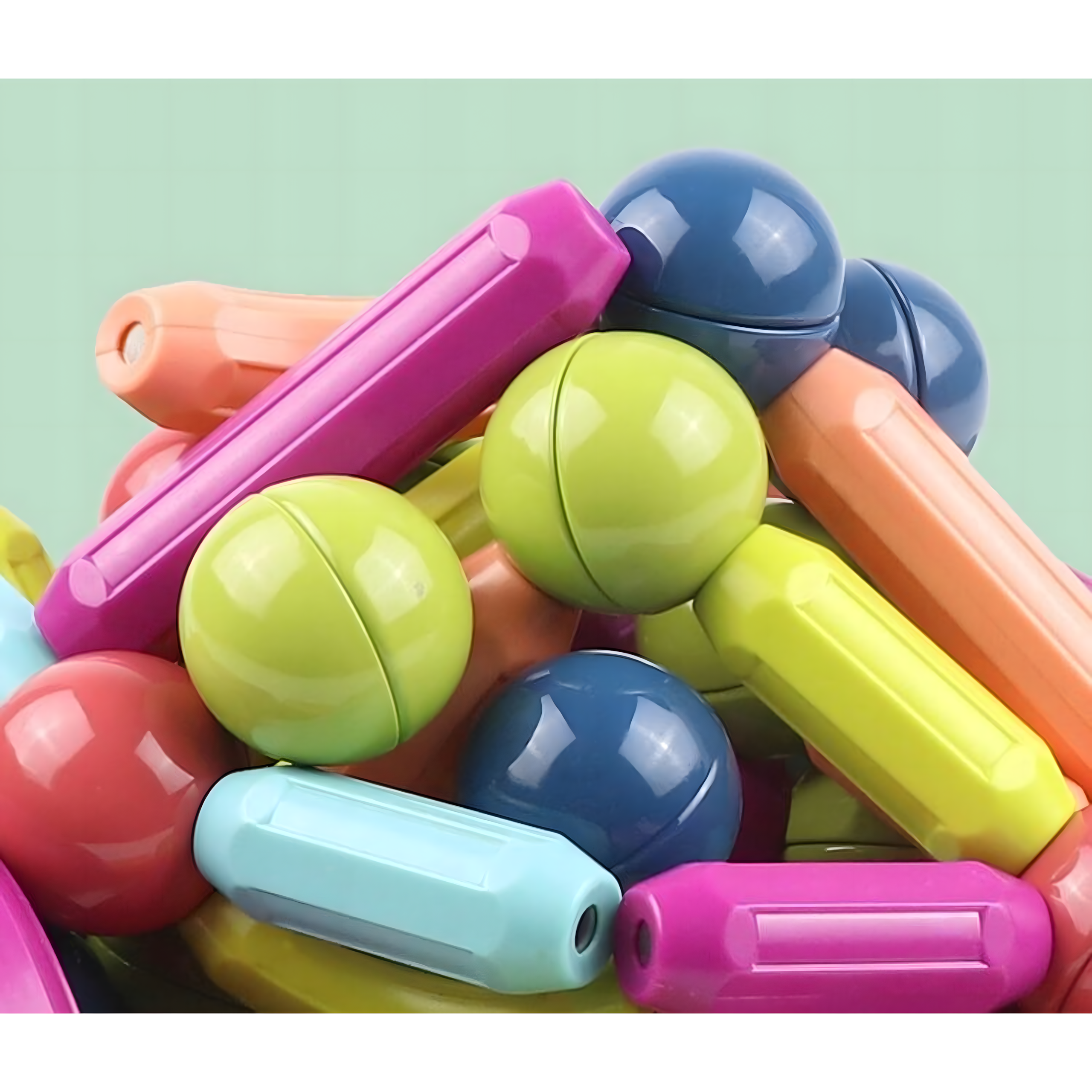 Klocki Magnetyczne Edukacyjne Kreatywne Magnetic Sticks 27 Elementów - obrazek 8