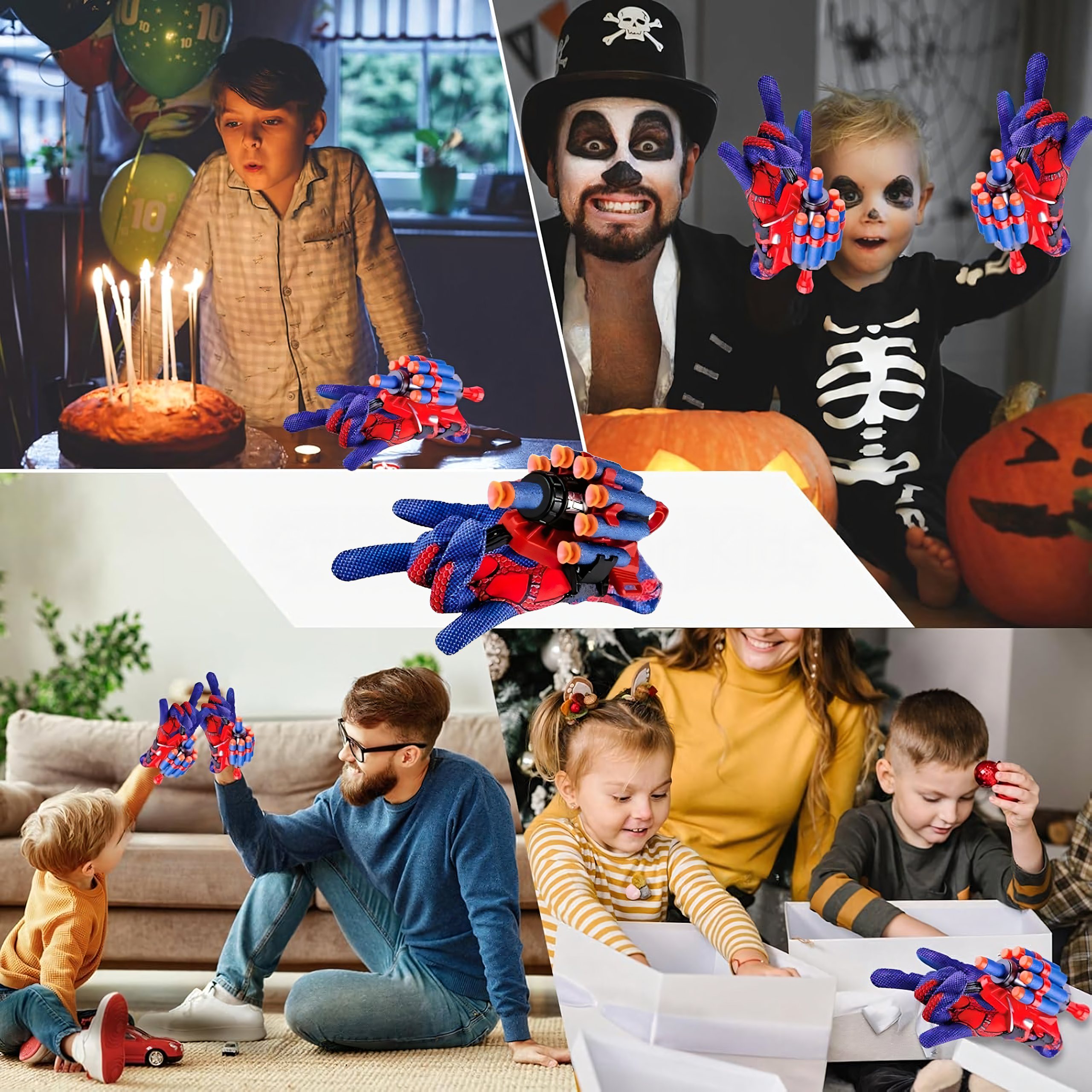 Spiderman Rękawica Wyrzutnia Sieć Strzelająca Rękawiczka + 20 Strzałek - obrazek 3