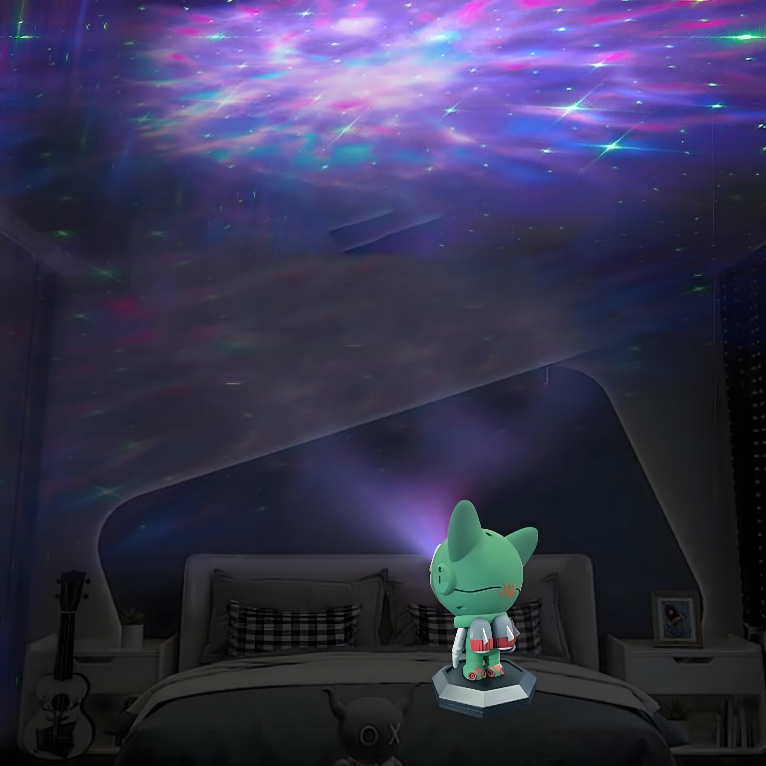 Projektor Laserowy Kosmosu Led Astronauta Psi Patrol 360° Lampa Gwiazdy - obrazek 10