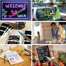 MARKERY KREDOWE DO TABLIC ZESTAW MIX KOLORY FLAMASTRY ŚCIERALNE DO SZYB