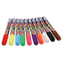 MARKERY KREDOWE DO TABLIC ZESTAW MIX KOLORÓW FLAMASTRY ŚCIERALNE 10 SZTUK