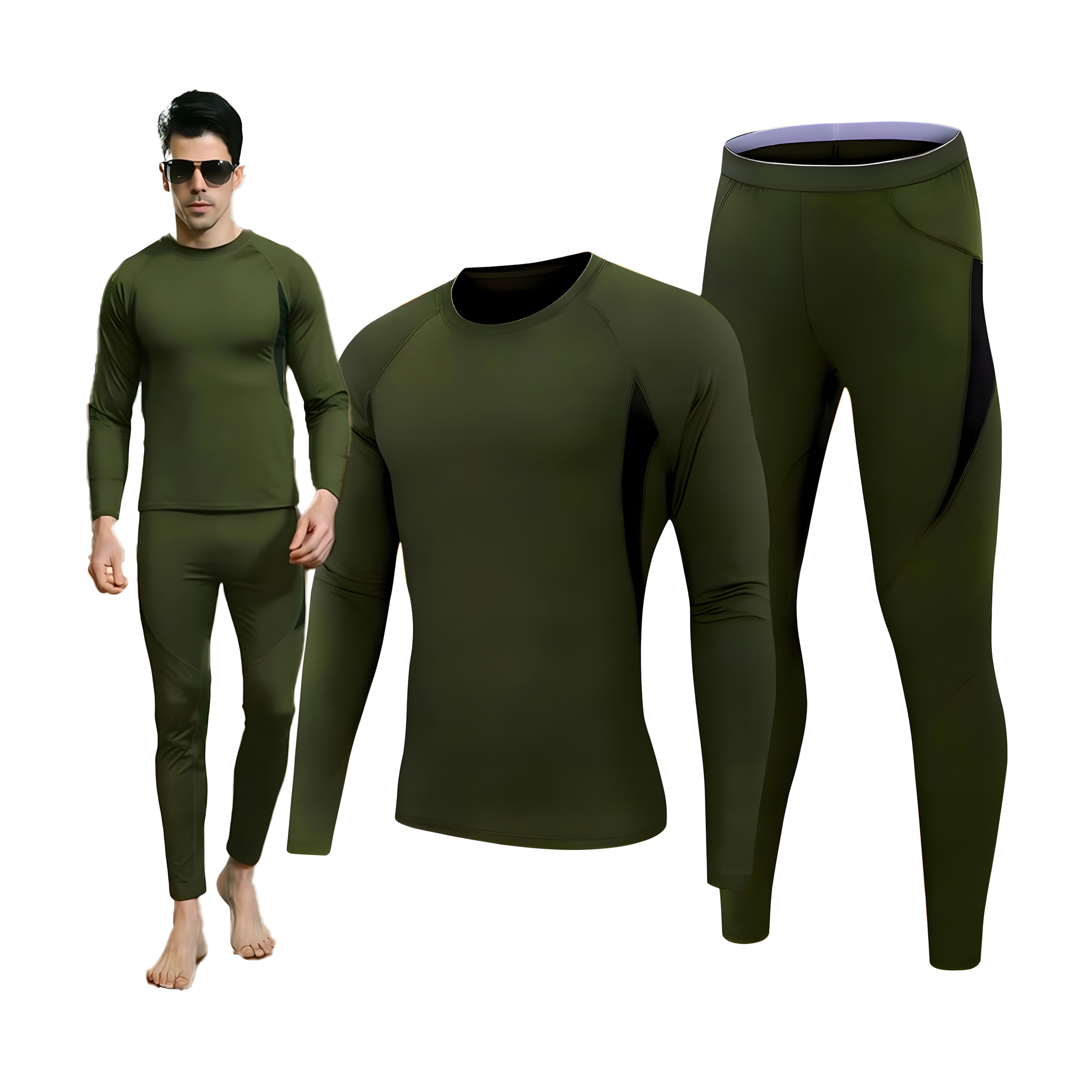 Bielizna Termoaktywna Ciepła Odzież Termiczna Zimowa Męska Militarna roz. L