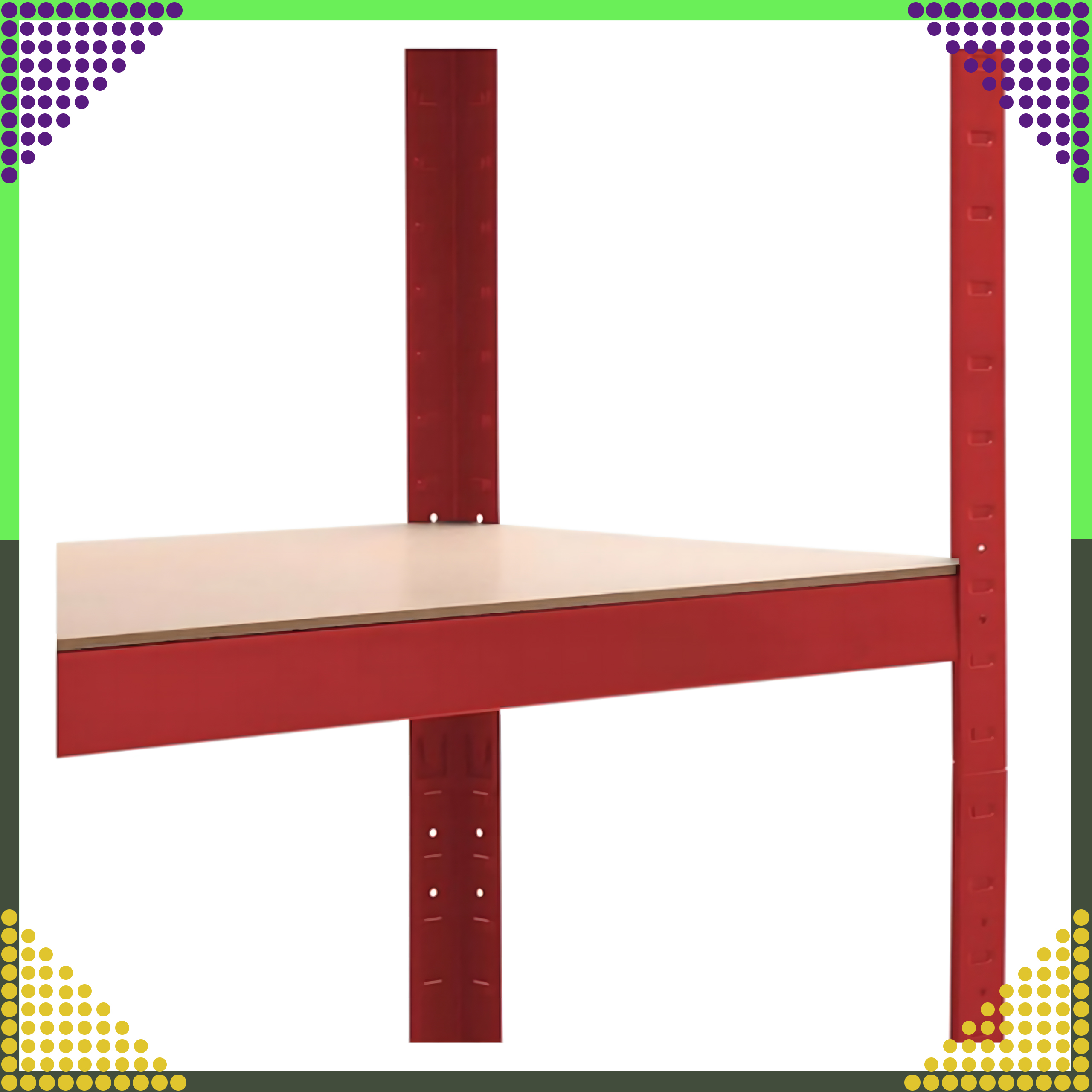 100x Regał Magazynowy Czerwony 180x90x40 Garażowy Garaż Piwnica Magazyn 875 kg - obrazek 8