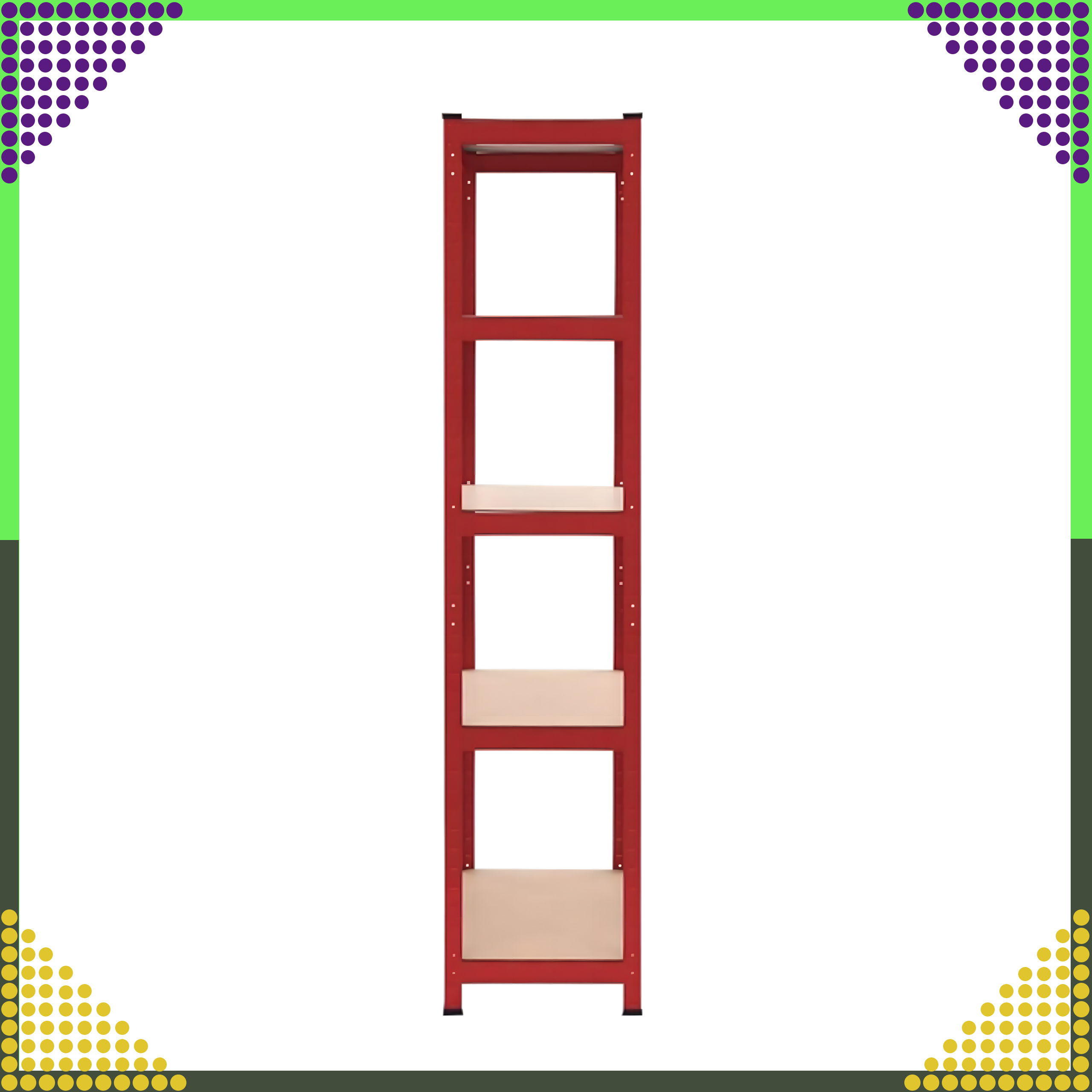 100x Regał Magazynowy Czerwony 180x90x40 Garażowy Garaż Piwnica Magazyn 875 kg - obrazek 11