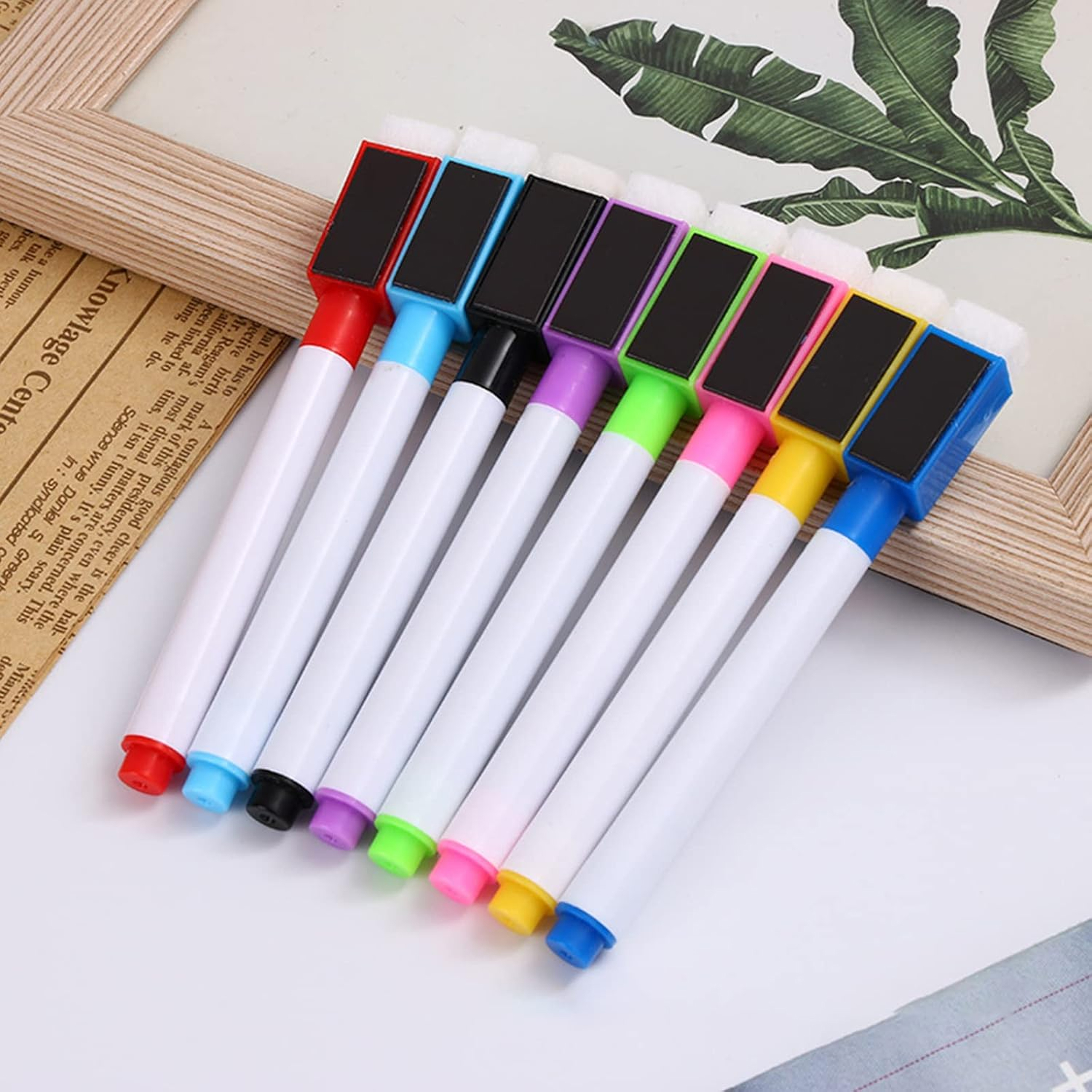 Markery Pisaki Mazaki Suchościeralne Zmywalne do Tablic 12 szt Mix Kolorów - obrazek 6