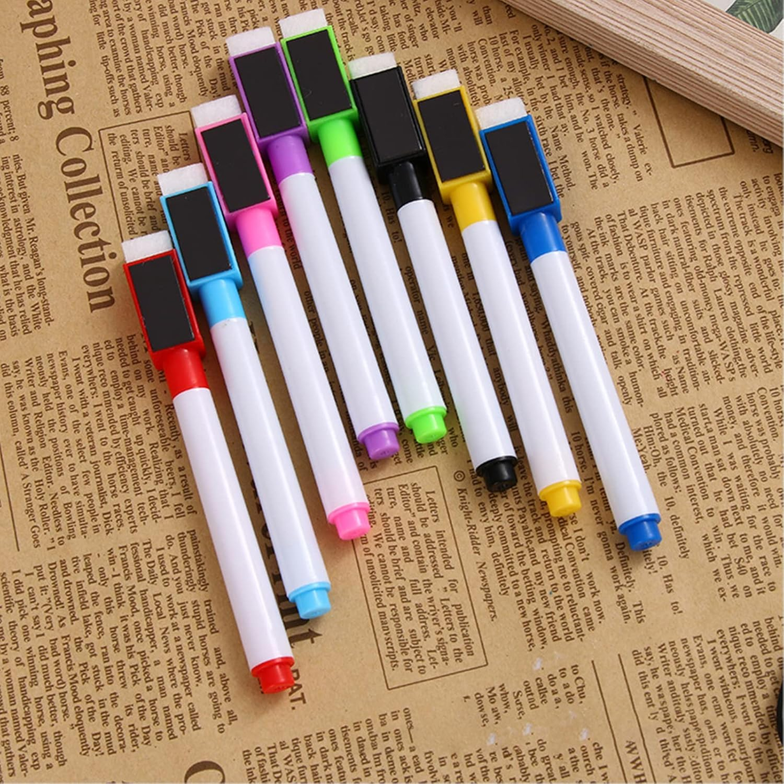 Markery Pisaki Mazaki Suchościeralne Zmywalne do Tablic 12 szt Mix Kolorów - obrazek 7