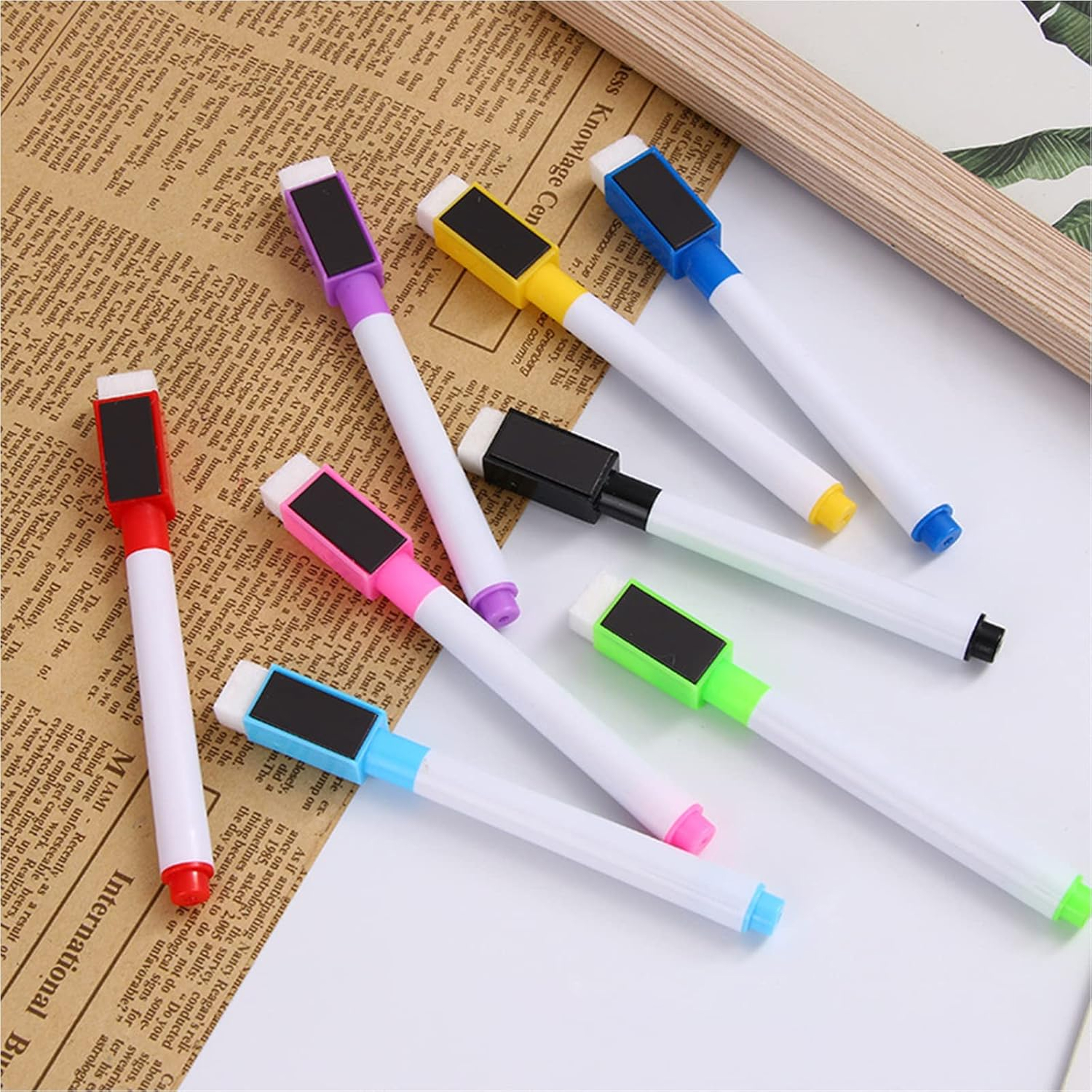 Markery Pisaki Mazaki Suchościeralne Zmywalne do Tablic 12 szt Mix Kolorów - obrazek 8