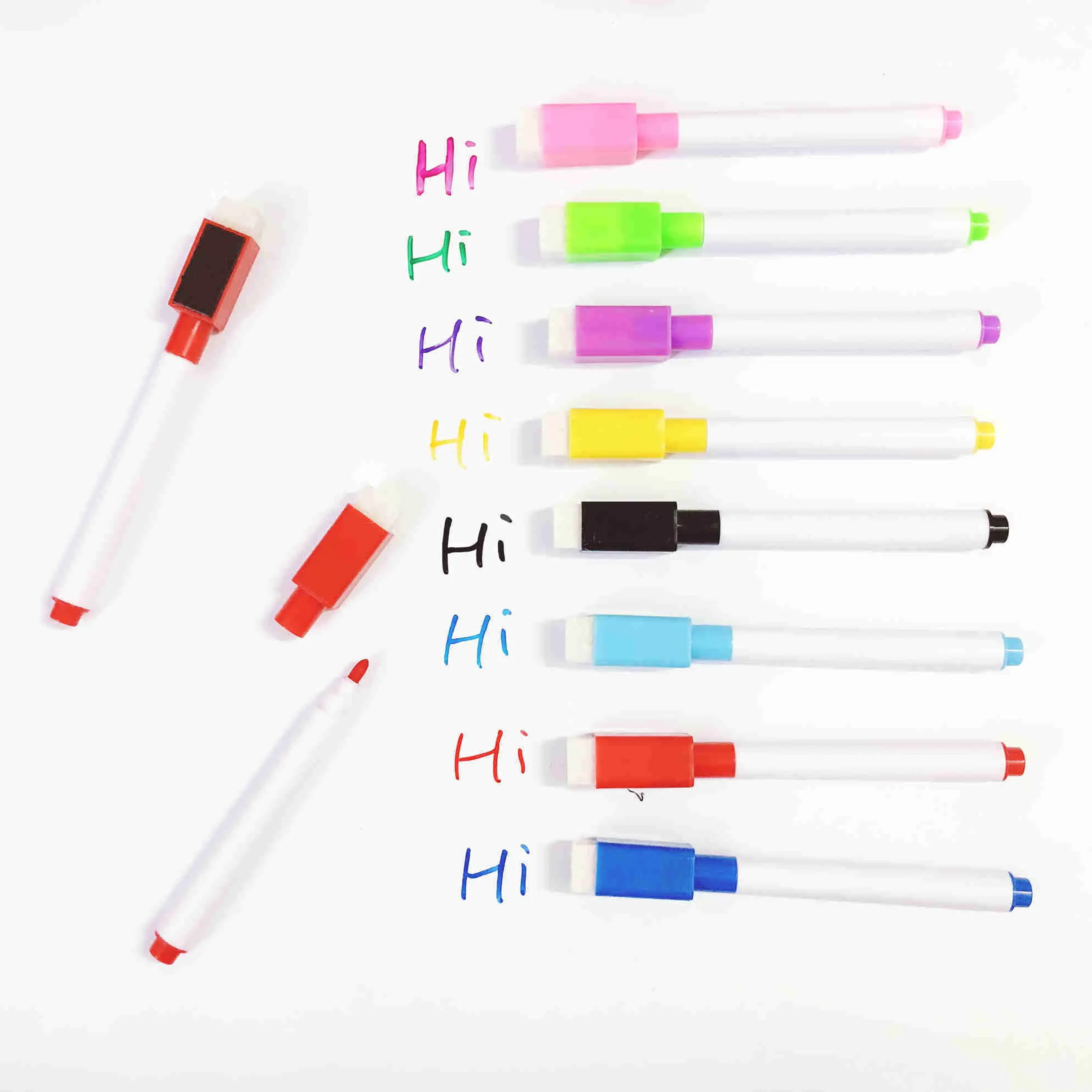 Markery Pisaki Mazaki Suchościeralne Zmywalne do Tablic 12 szt Mix Kolorów - obrazek 11