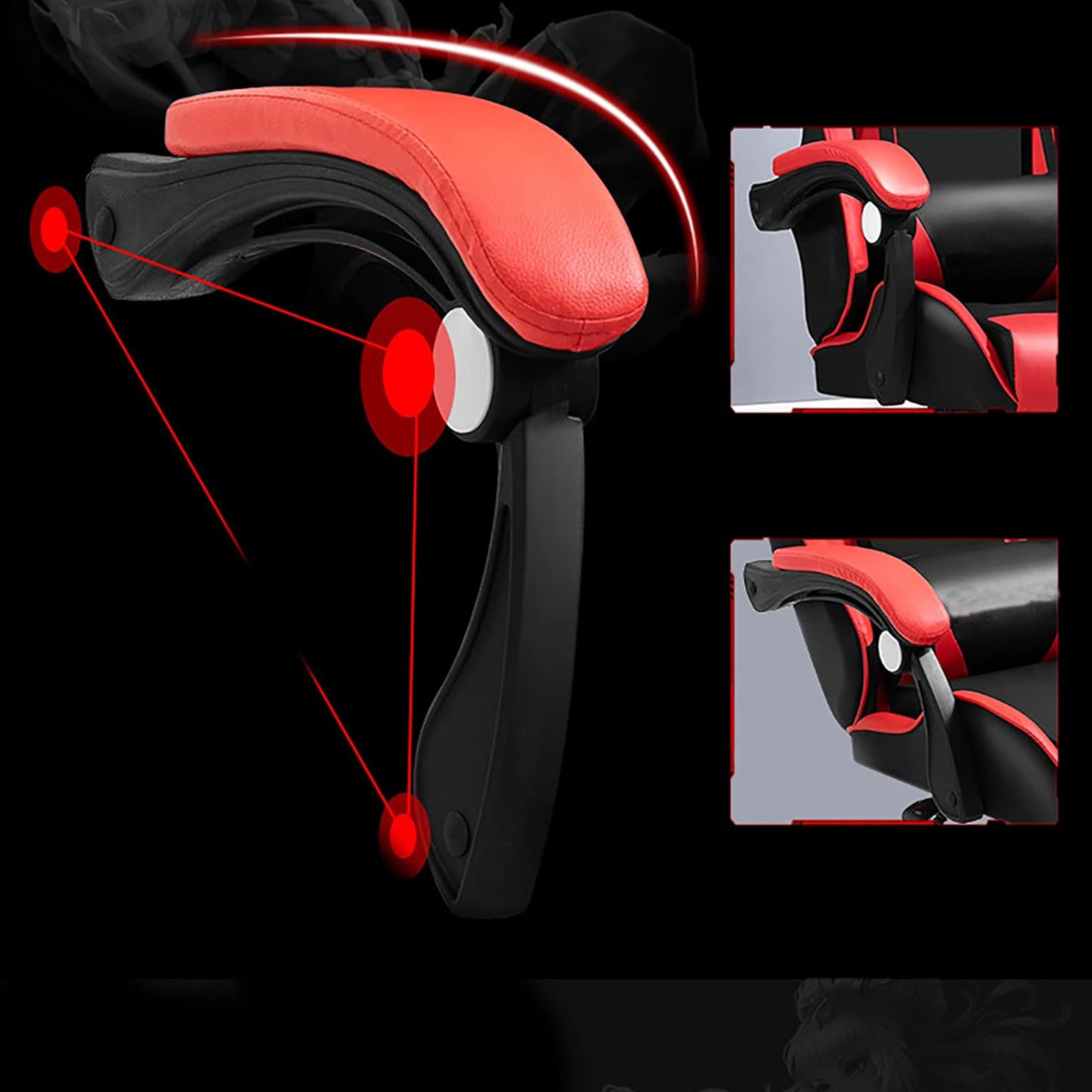 17x FOTEL GAMINGOWY BIUROWY OBROTOWY KUBEŁKOWY KRZESŁO BIURKA MOCNE DO 150 KG! - obrazek 5