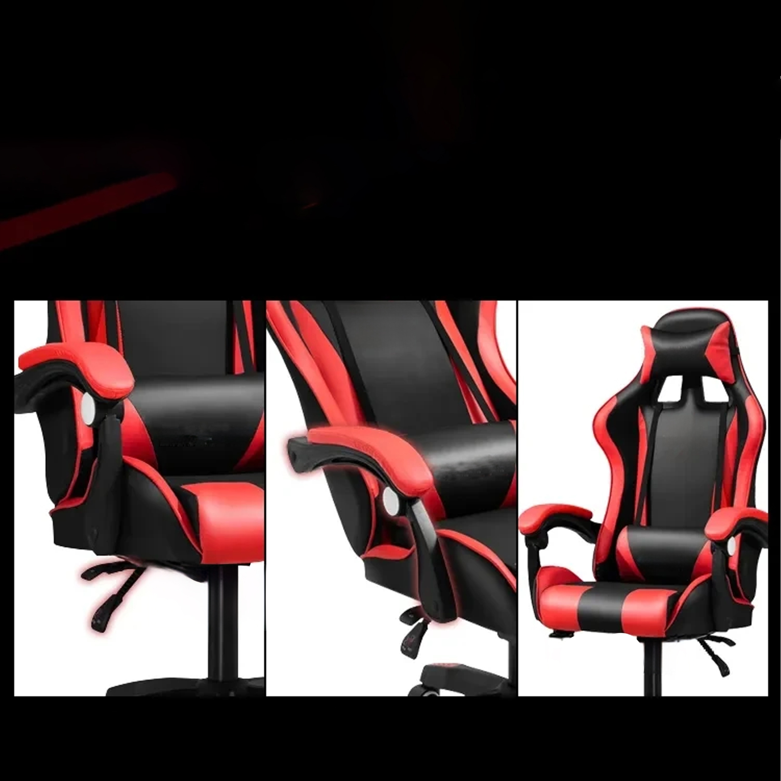 17x FOTEL GAMINGOWY BIUROWY OBROTOWY KUBEŁKOWY KRZESŁO BIURKA MOCNE DO 150 KG! - obrazek 8