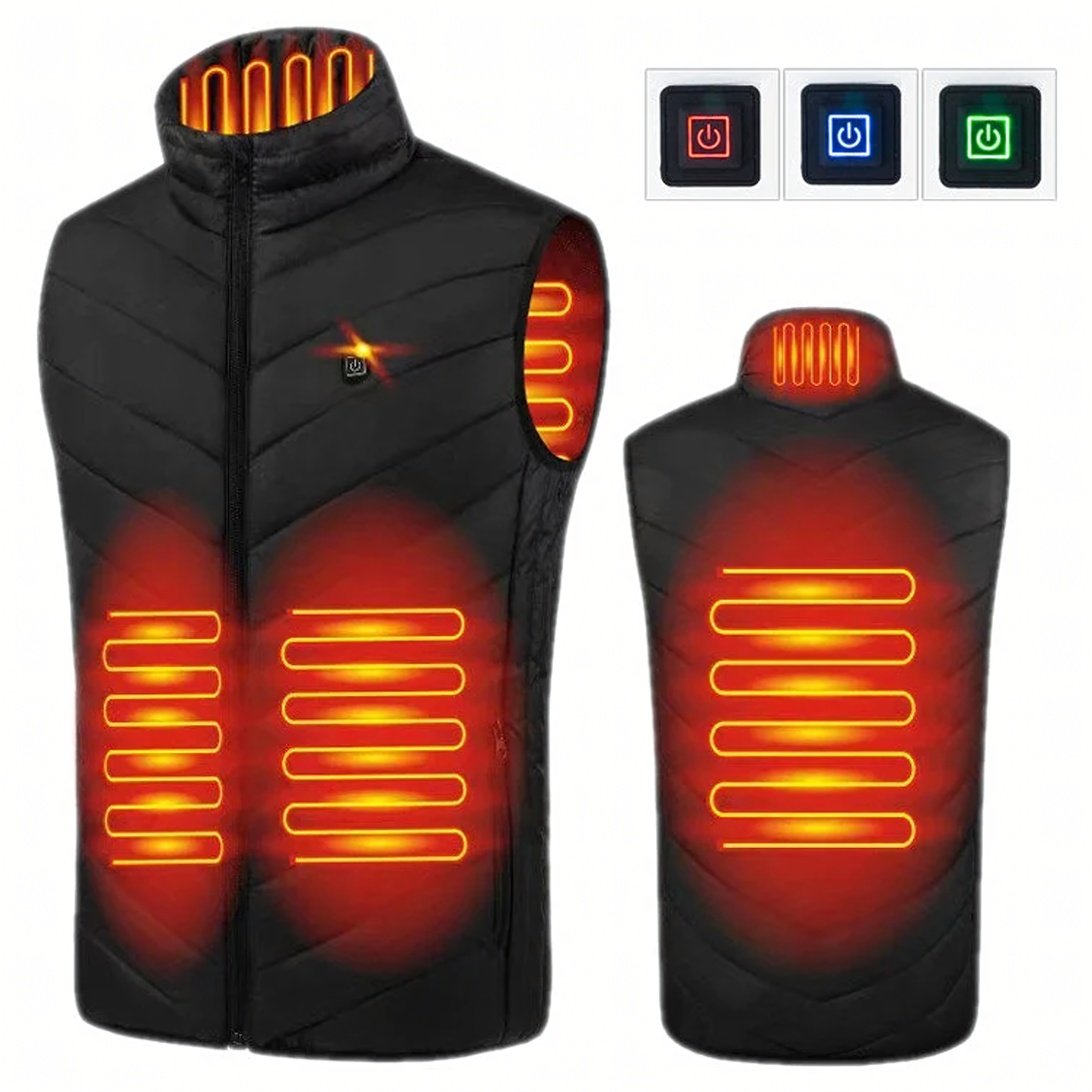 Kamizelka Podgrzewana Bezrękawnik Kurtka Zimowa Uniseks USB Powerbank r 2XL
