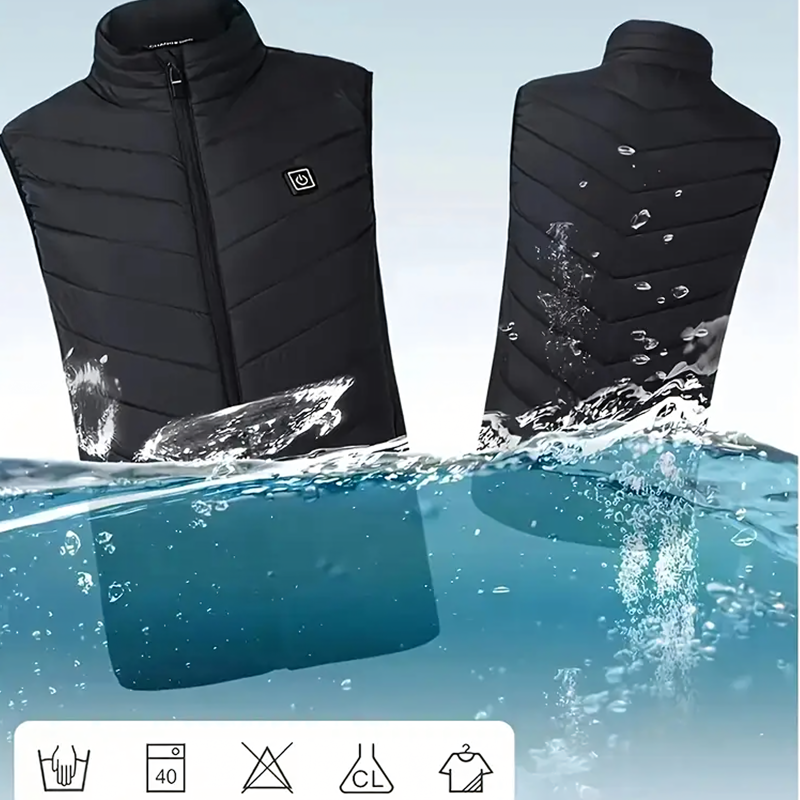 Kamizelka Podgrzewana Bezrękawnik Kurtka Zimowa Uniseks USB Powerbank r 2XL - obrazek 11