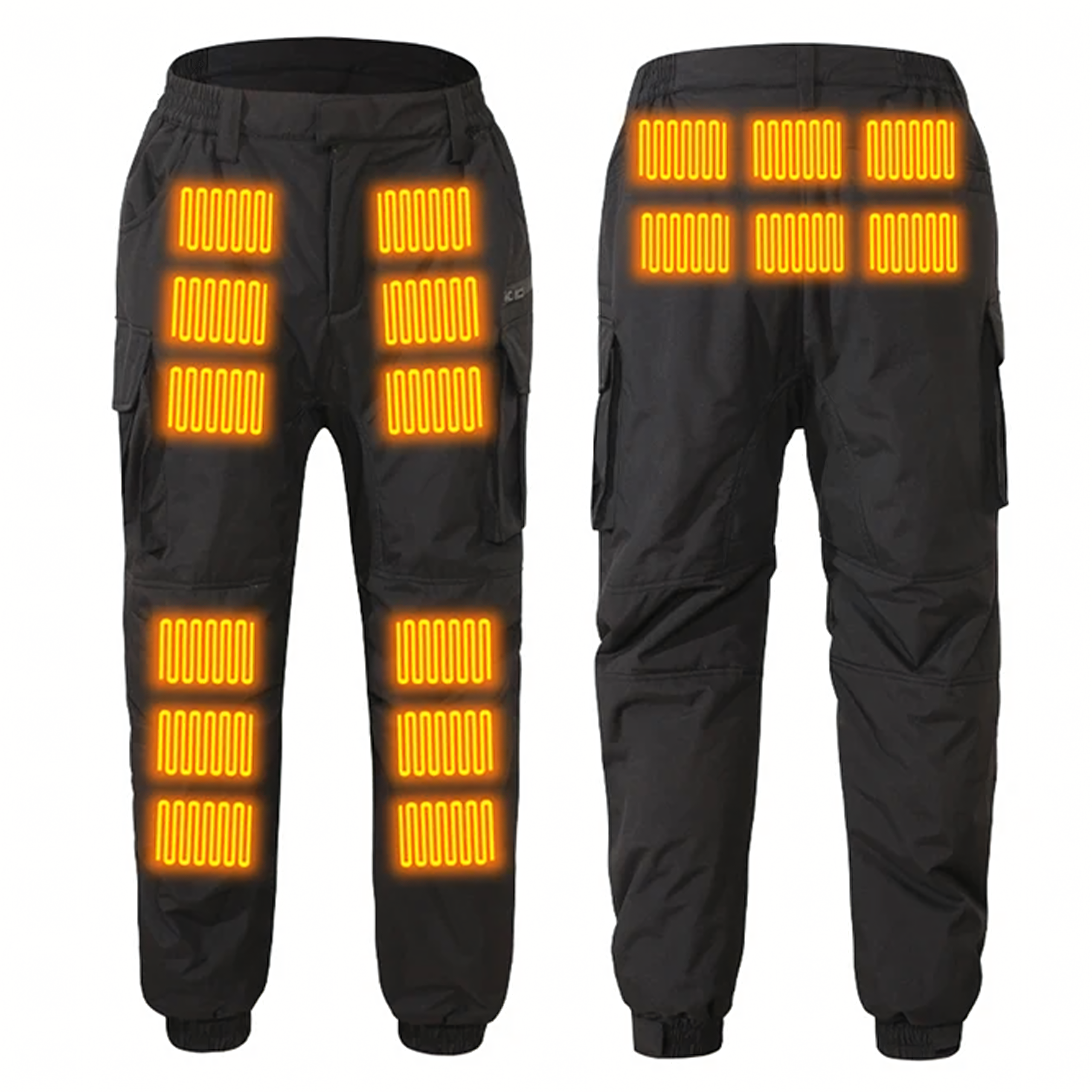 Spodnie Grzewcze Podgrzewane USB Wodoodporne Bojówki Powerbank Zimowe - obrazek 3