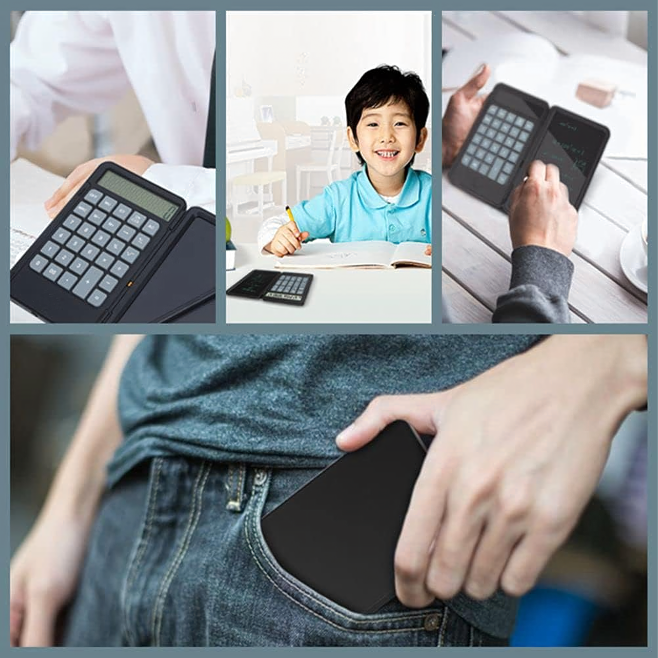 Kalkulator 2w1 Naukowy Szkolny Biurowy z Notatnikiem Rysik Notes Notatnik