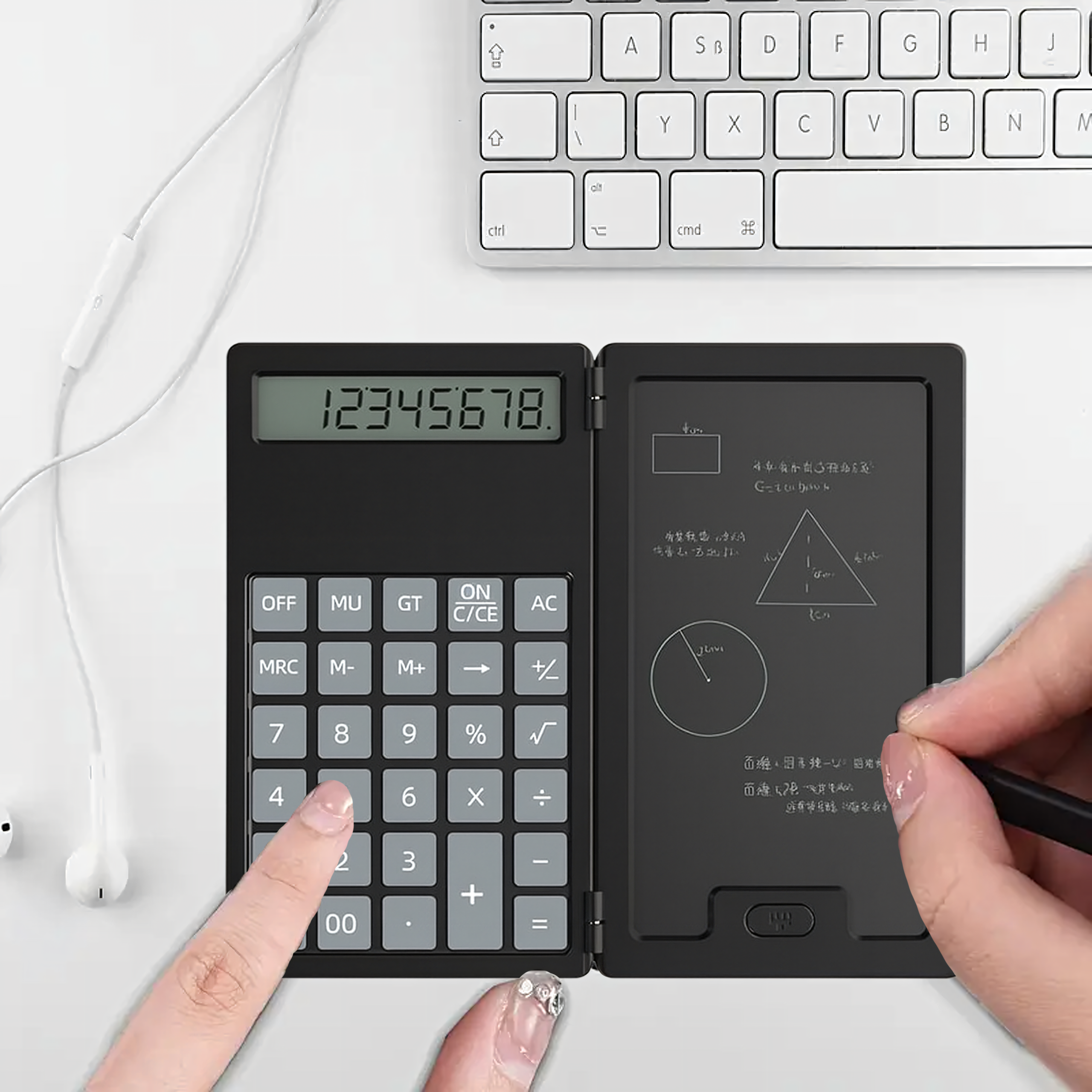 Kalkulator 2w1 Naukowy Szkolny Biurowy z Notatnikiem Rysik Notes Notatnik - obrazek 10