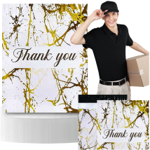 FOLIOPAKI KURIERSKIE MOCNE 255×370 ZŁOTY MARMUR THANK YOU 50szt