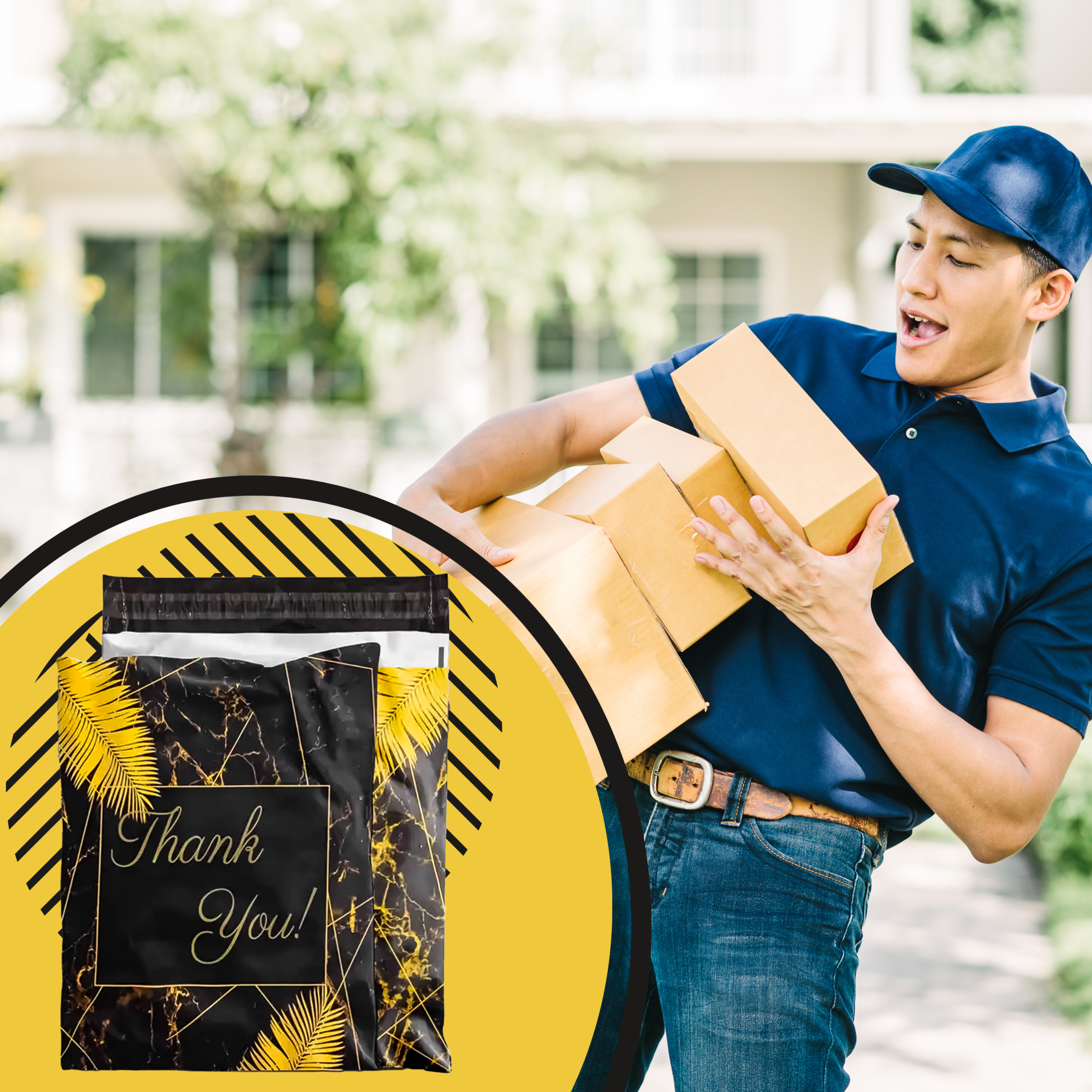 FOLIOPAKI KURIERSKIE MOCNE KOPERTY FOLIOWE 255x370 THANK YOU 50szt - obrazek 8