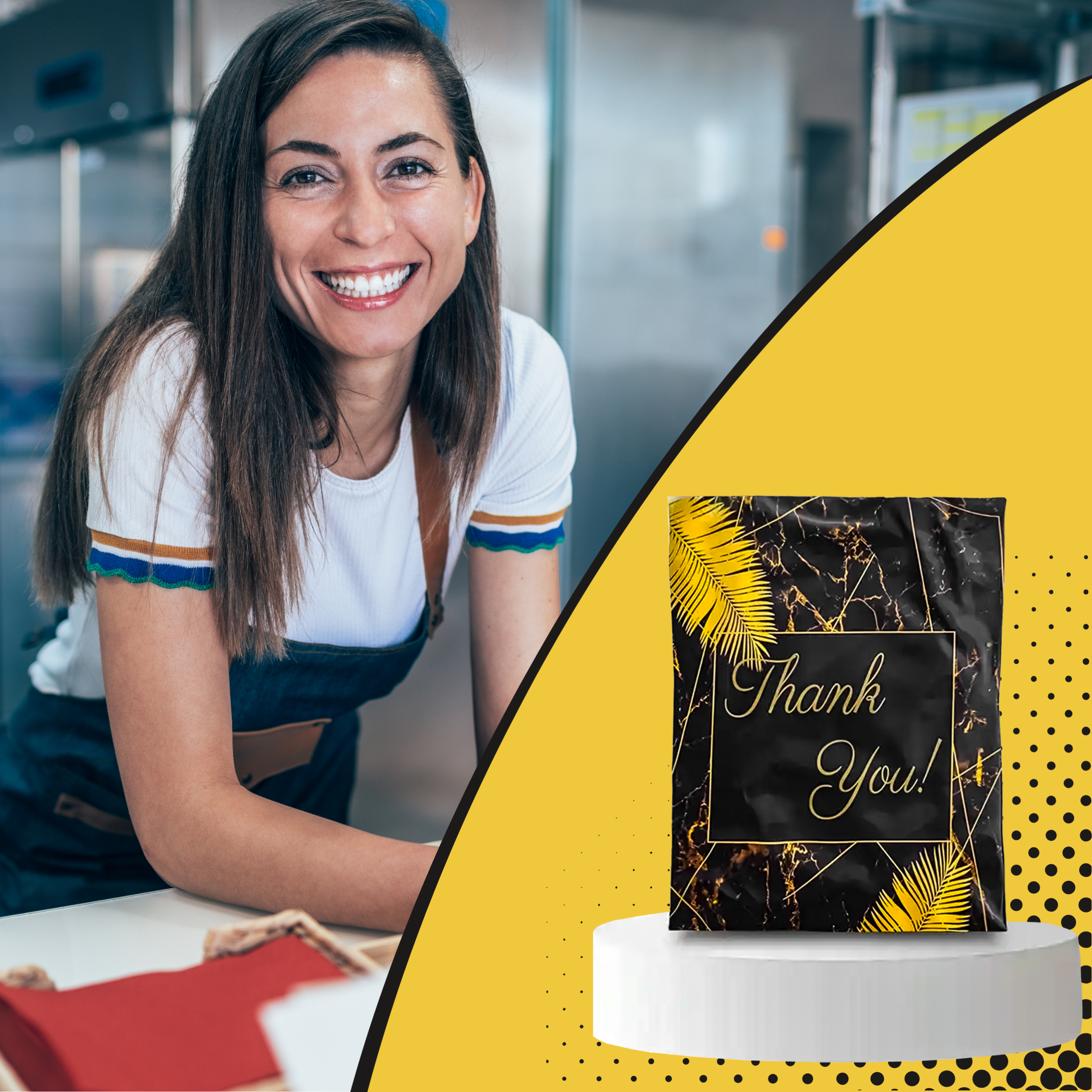 FOLIOPAKI KURIERSKIE MOCNE KOPERTY FOLIOWE 255x370 THANK YOU 50szt - obrazek 11