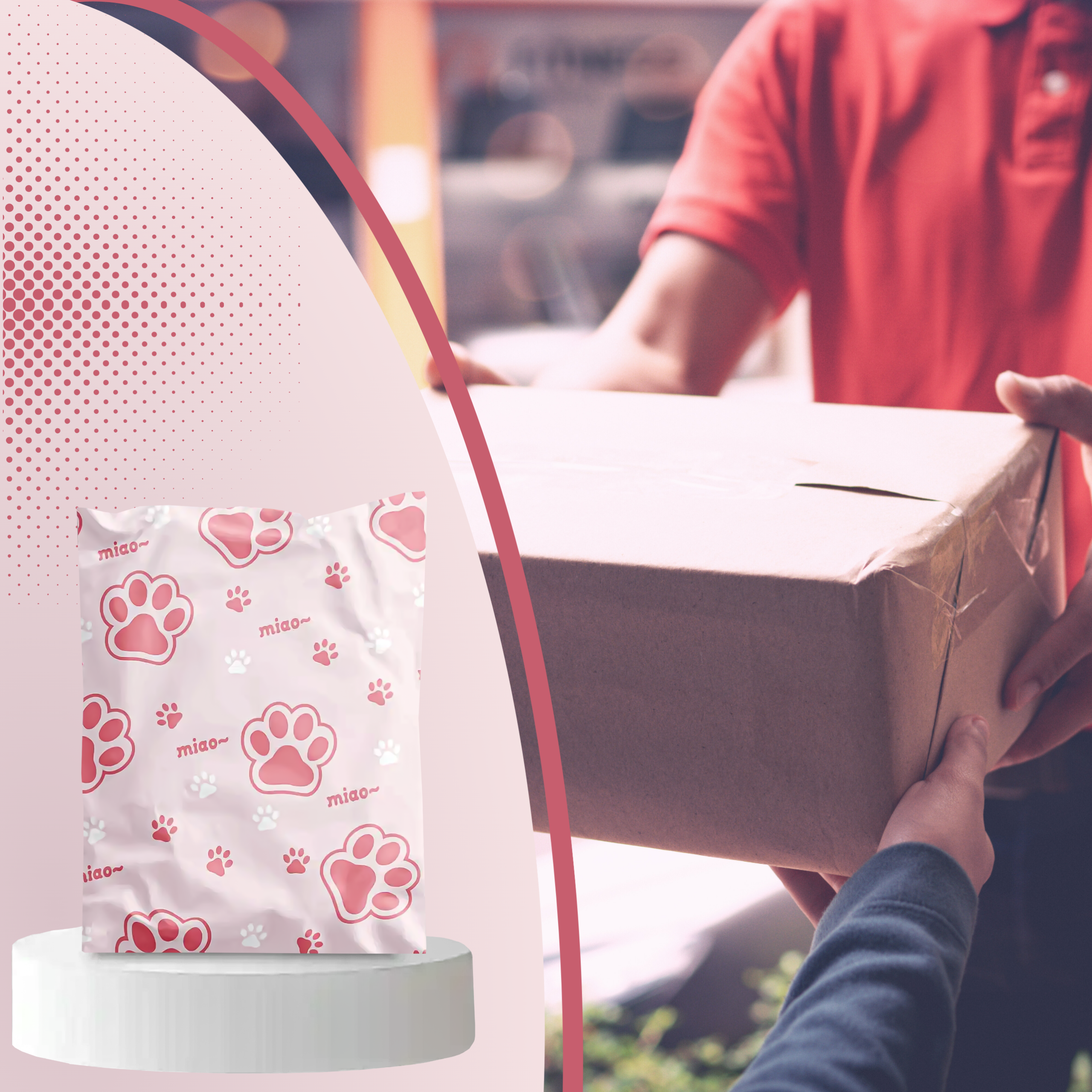 FOLIOPAKI KURIERSKIE MOCNE KOPERTY FOLIOWE 255x370 KOCIA ŁAPA 50szt - obrazek 7