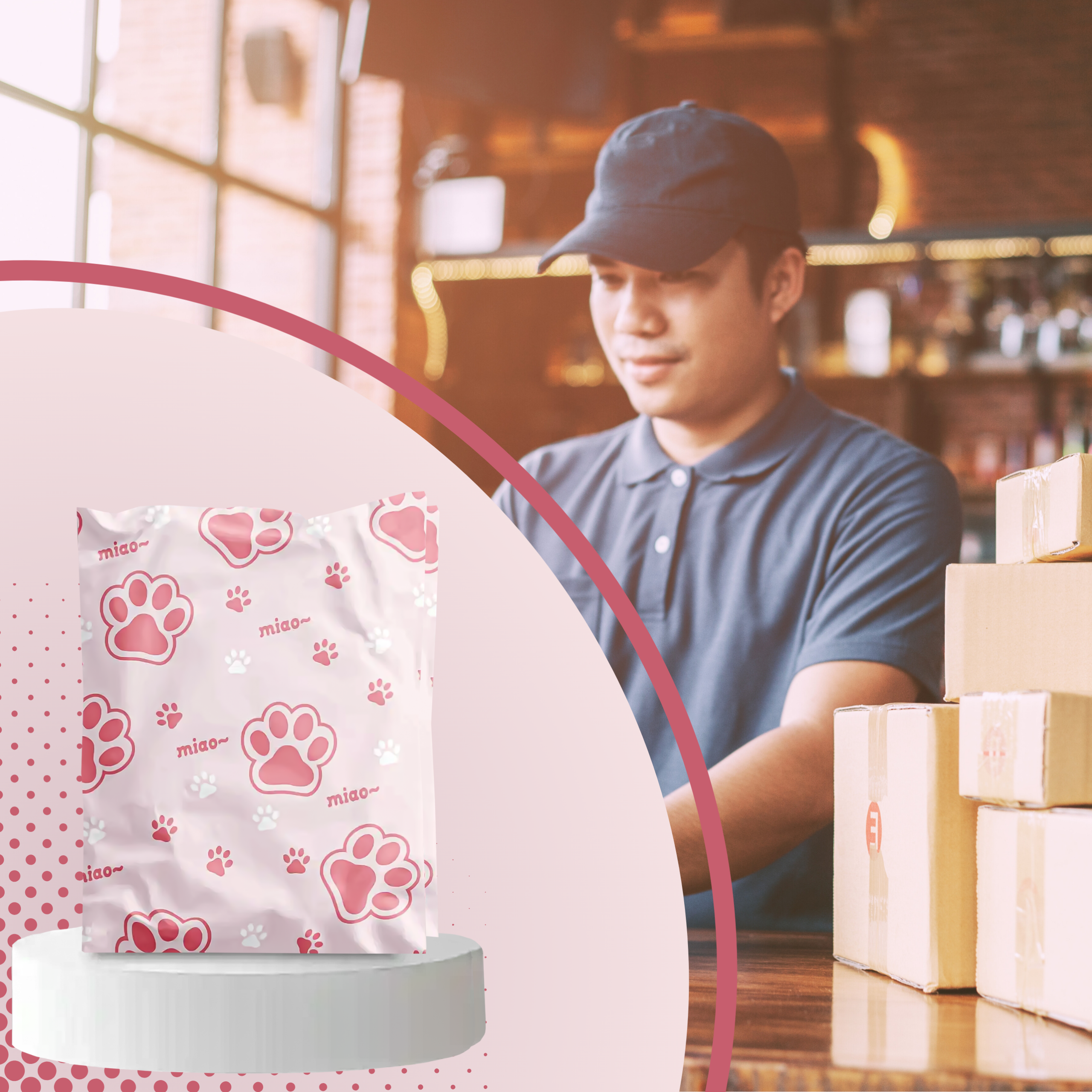 FOLIOPAKI KURIERSKIE MOCNE KOPERTY FOLIOWE 255x370 KOCIA ŁAPA 50szt - obrazek 9