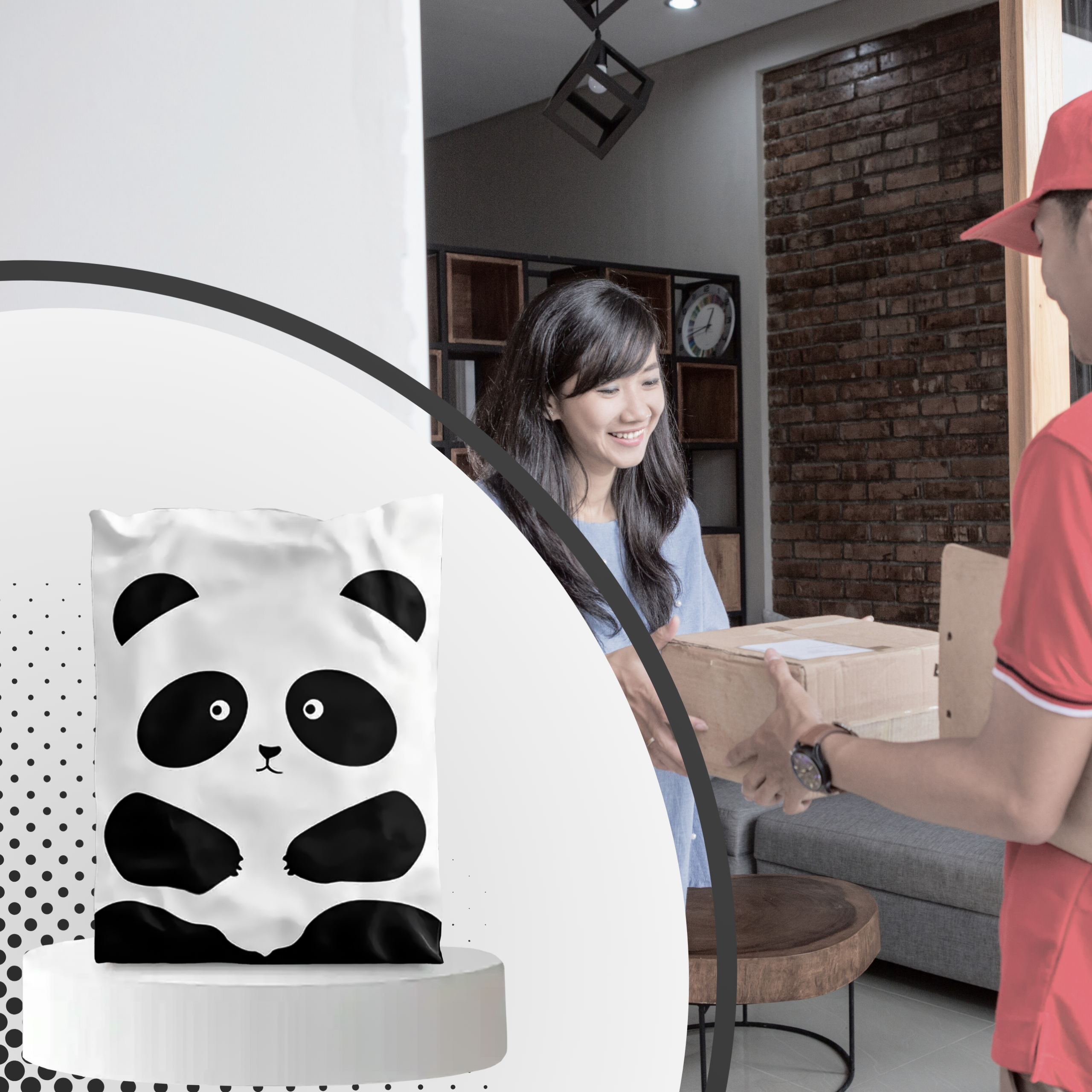 FOLIOPAKI KURIERSKIE MOCNE KOPERTY FOLIOWE 255x370 PANDA 50szt - obrazek 8