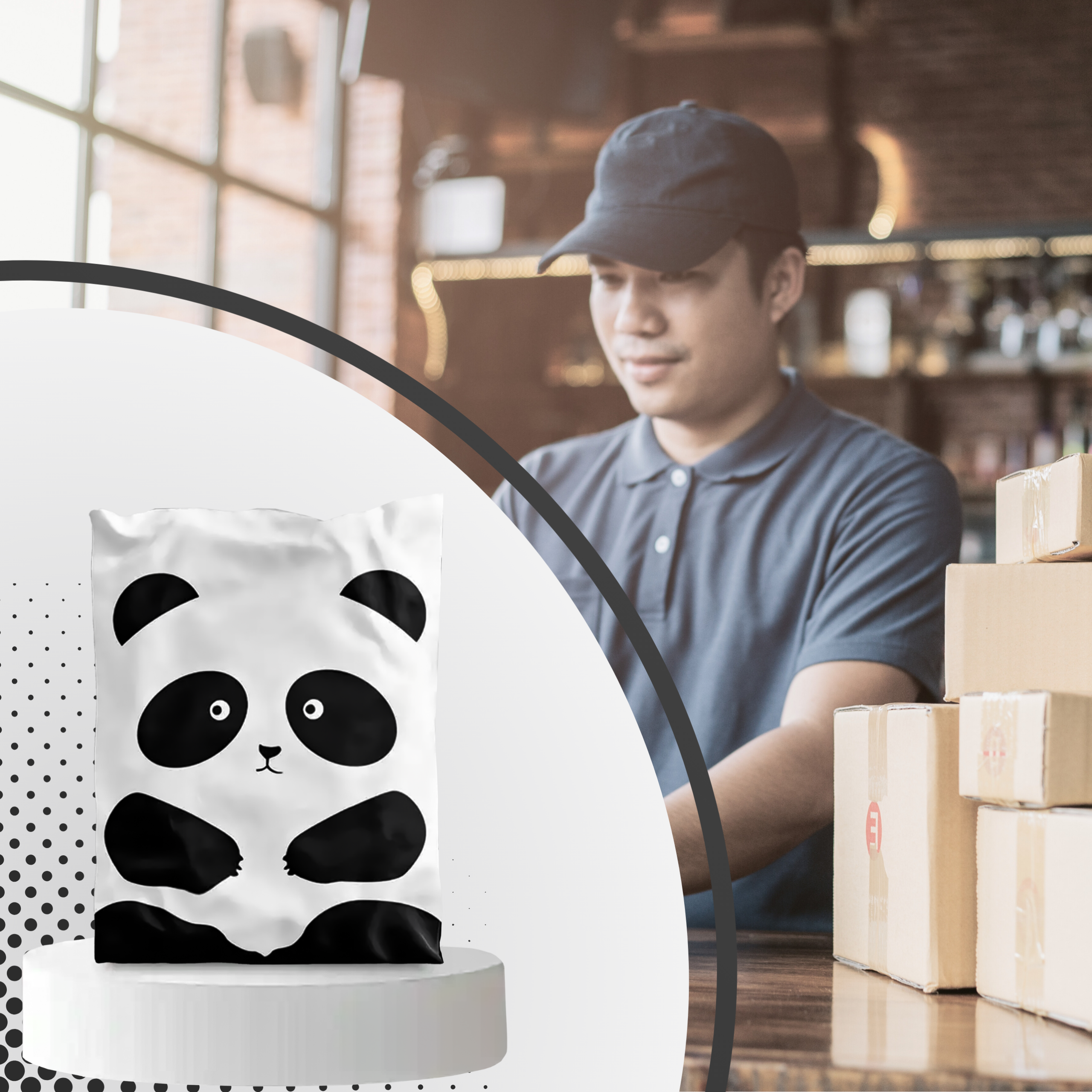 FOLIOPAKI KURIERSKIE MOCNE KOPERTY FOLIOWE 255x370 PANDA 50szt - obrazek 9