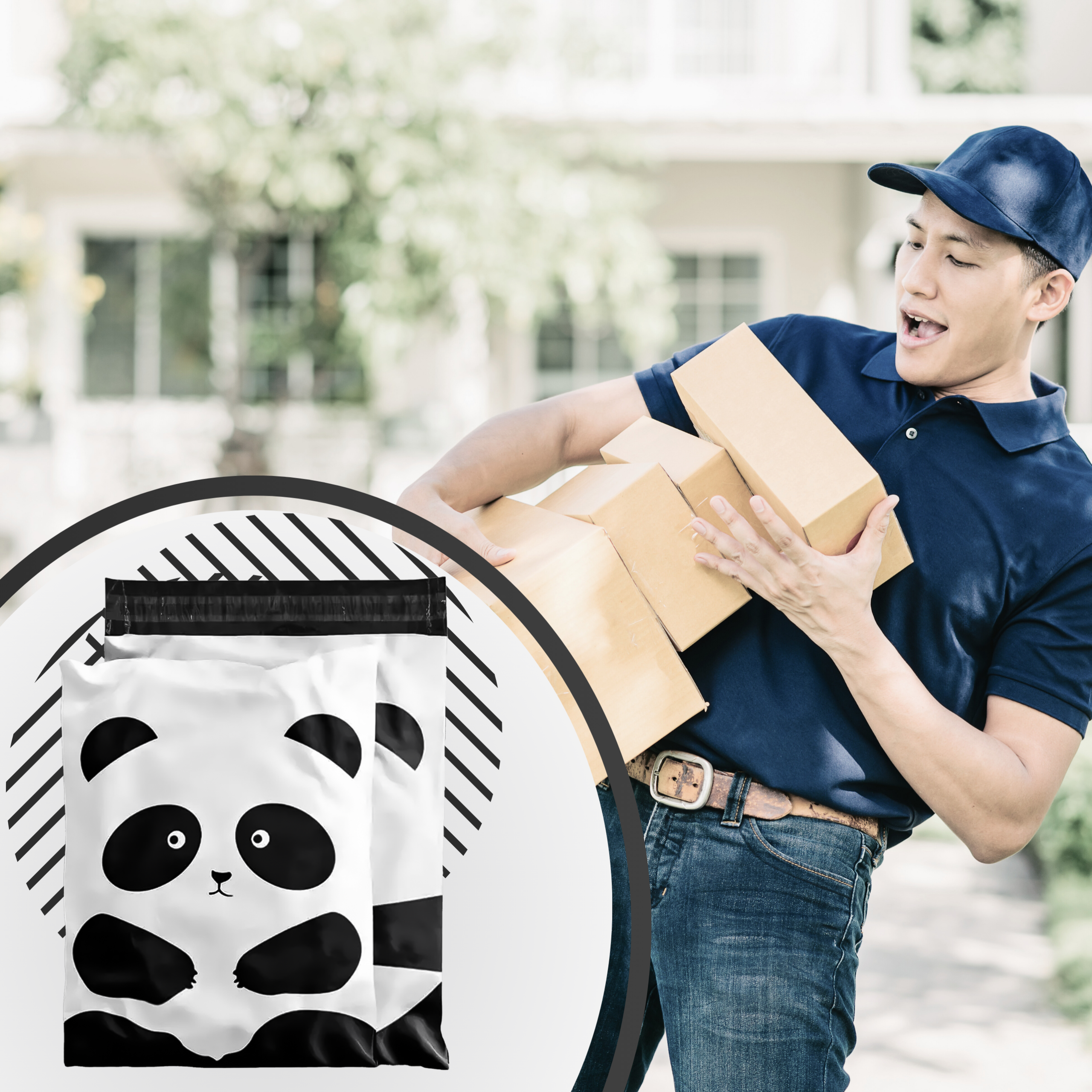 FOLIOPAKI KURIERSKIE MOCNE KOPERTY FOLIOWE 255x370 PANDA 50szt - obrazek 10