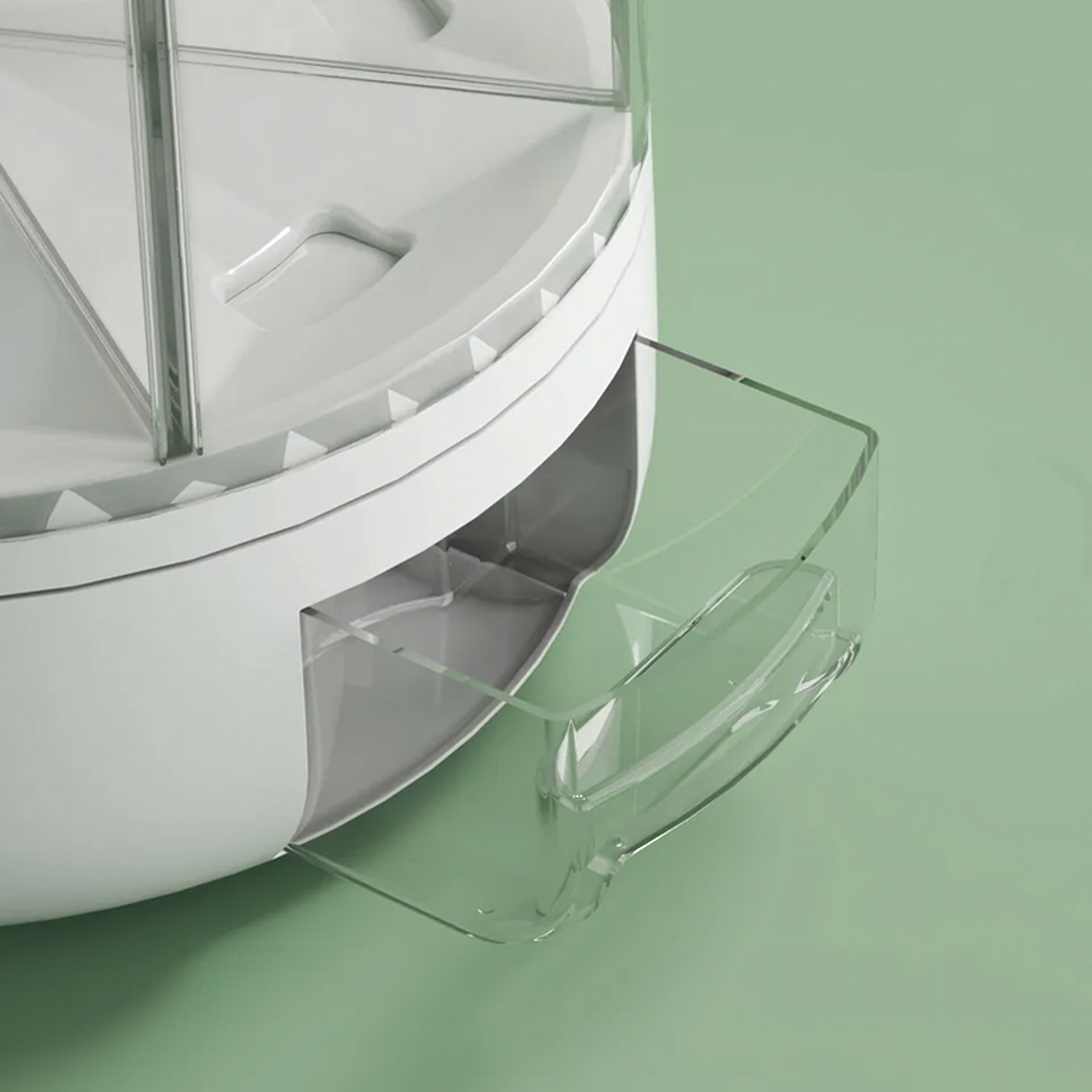 Pojemnik Organizer na Żywność Obrotowy 360 Produkty Sypkie Przyprawy Biały - obrazek 11