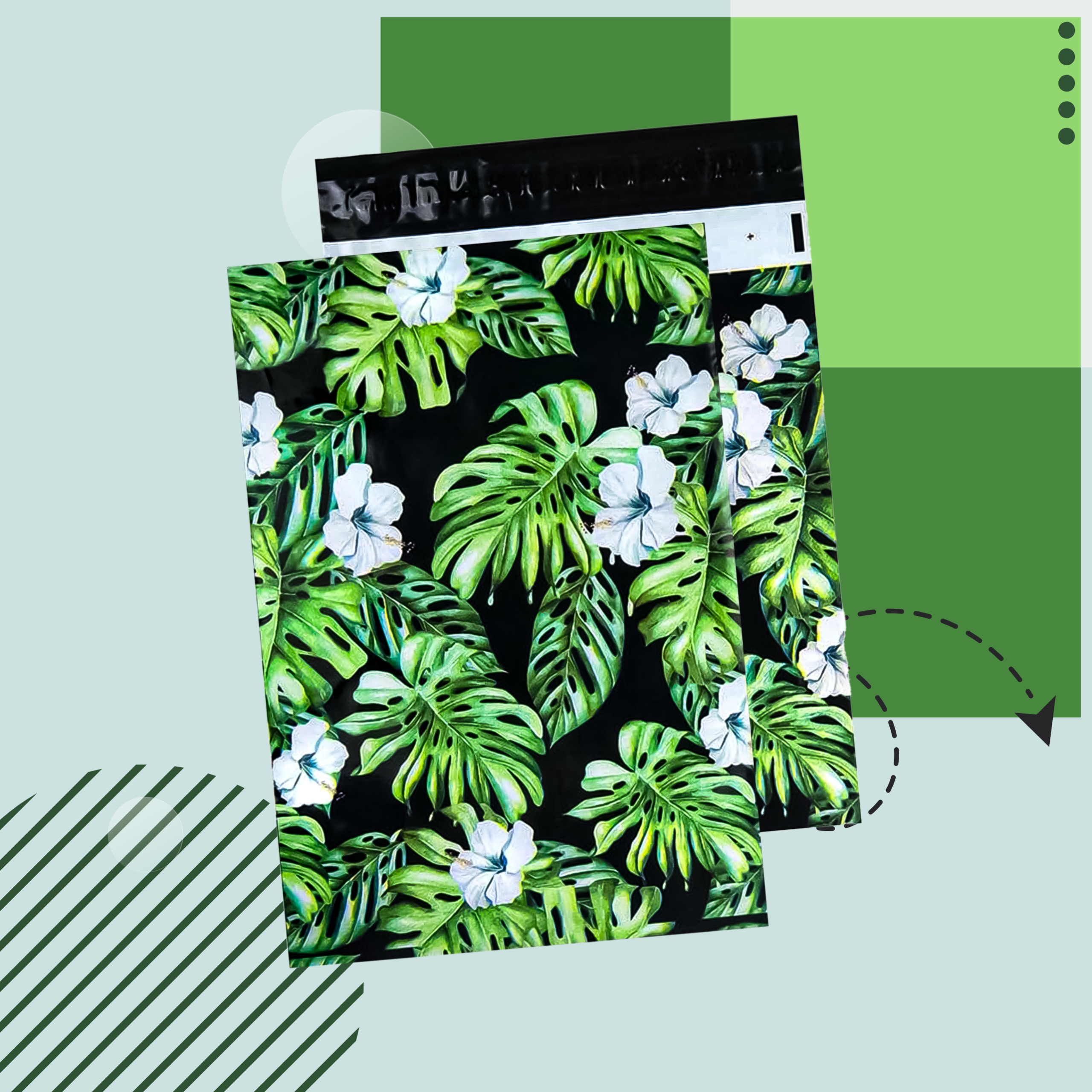 FOLIOPAKI KURIERSKIE MOCNE KOPERTY FOLIOWE 310X420 DŻUNGLA 50szt - obrazek 3