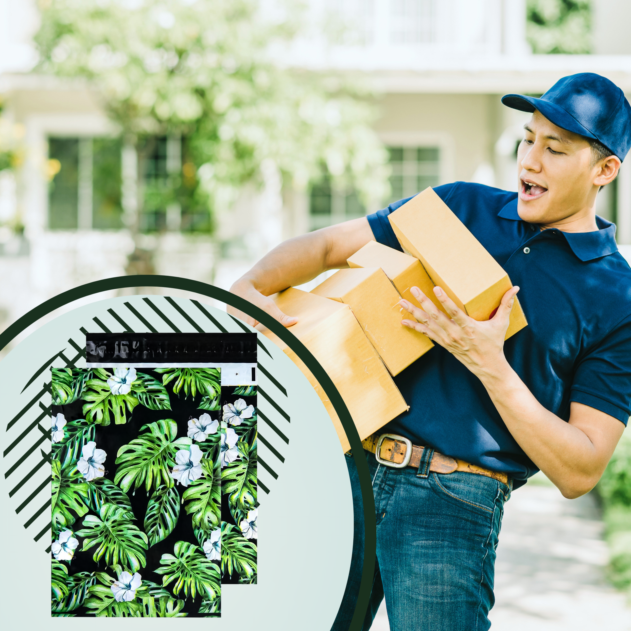 FOLIOPAKI KURIERSKIE MOCNE KOPERTY FOLIOWE 310X420 DŻUNGLA 50szt - obrazek 10