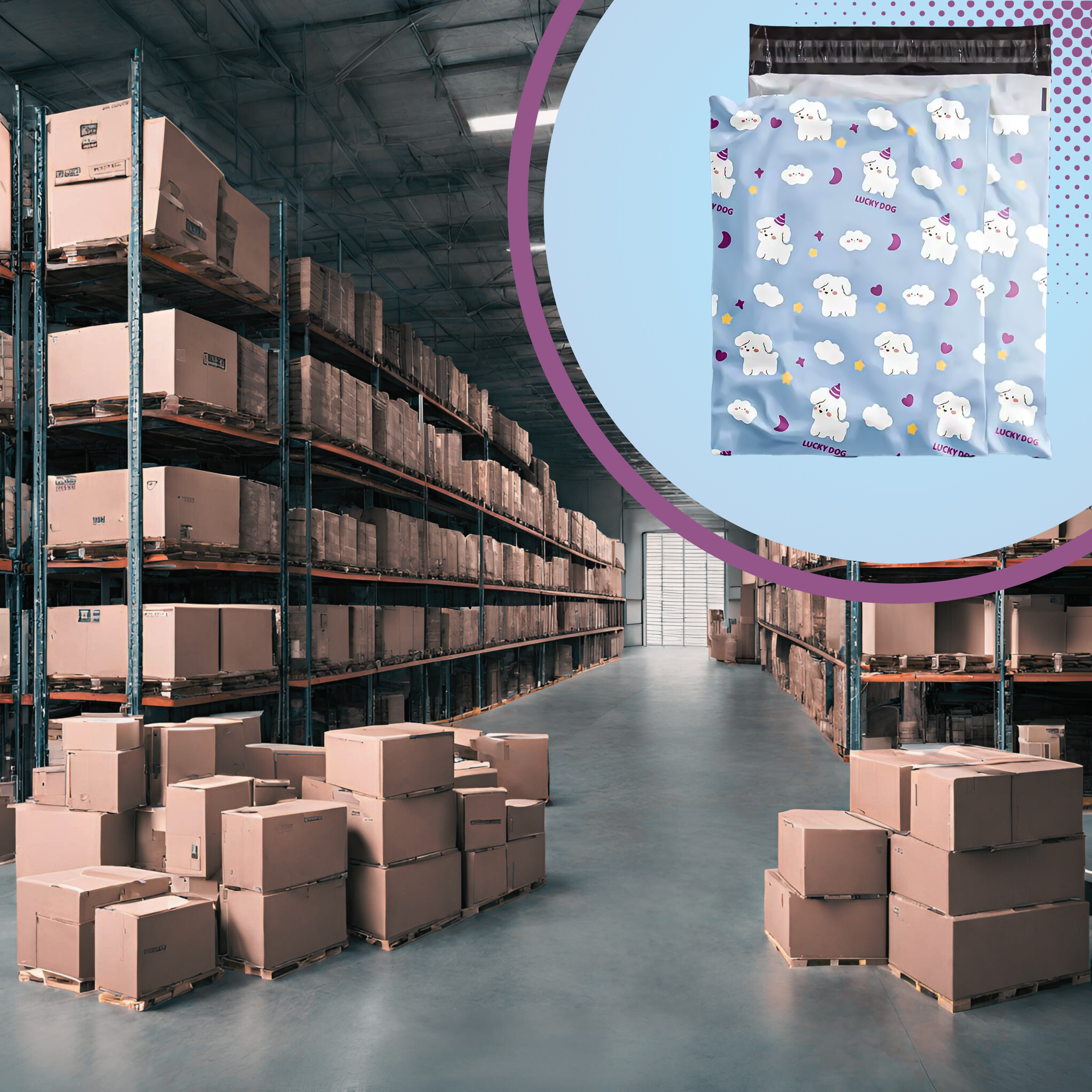 FOLIOPAKI KURIERSKIE MOCNE KOPERTY FOLIOWE 310X420 LUCKY DOG 50szt - obrazek 9