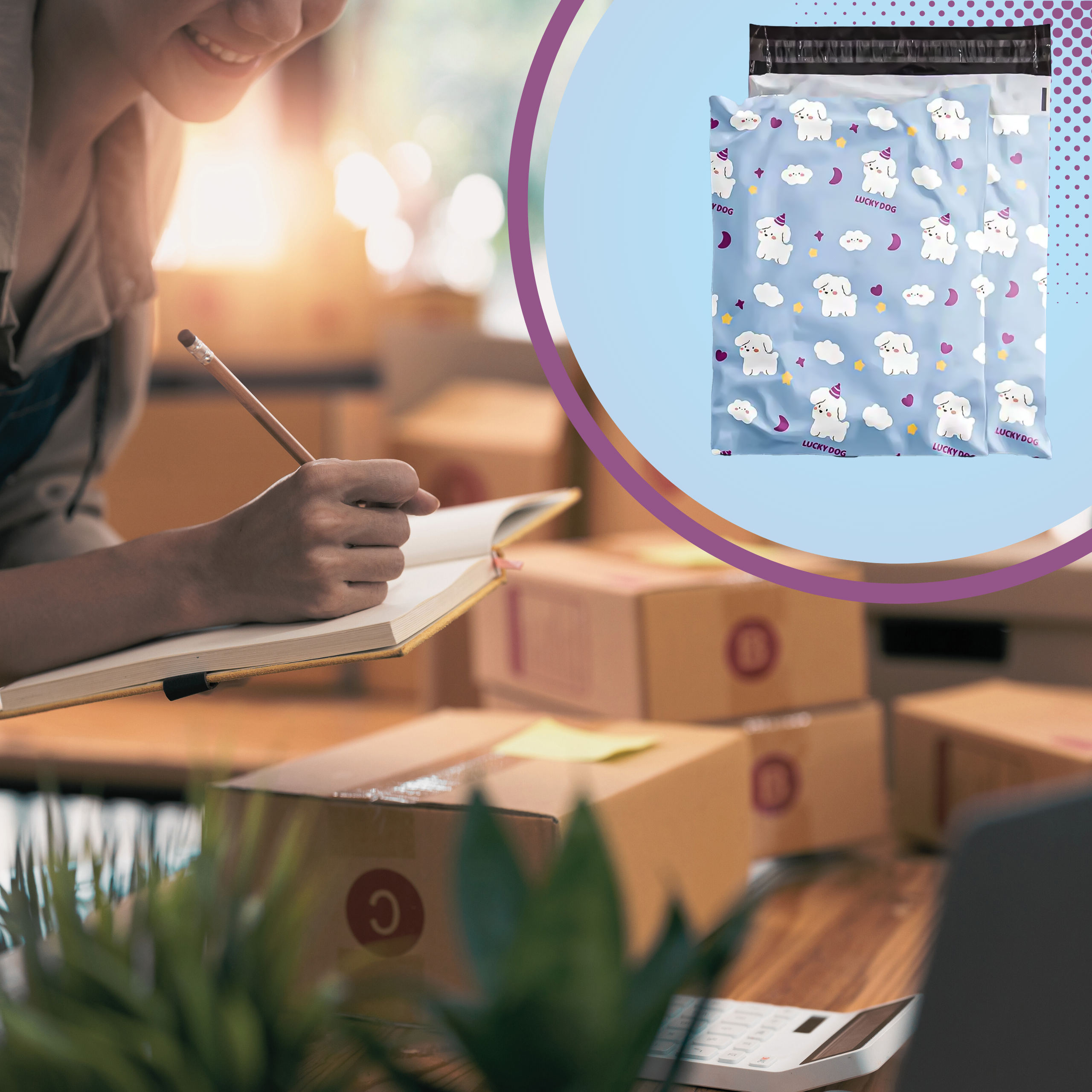 FOLIOPAKI KURIERSKIE MOCNE KOPERTY FOLIOWE 310X420 LUCKY DOG 50szt - obrazek 11