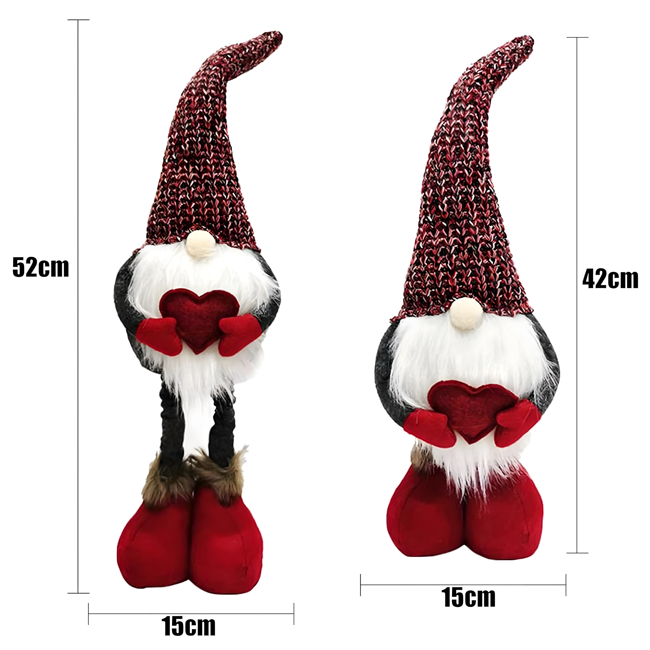 Skrzat Świąteczny Krasnal Regulowany Teleskopowe Nogi Gnom 42-52 Figurka - obrazek 8