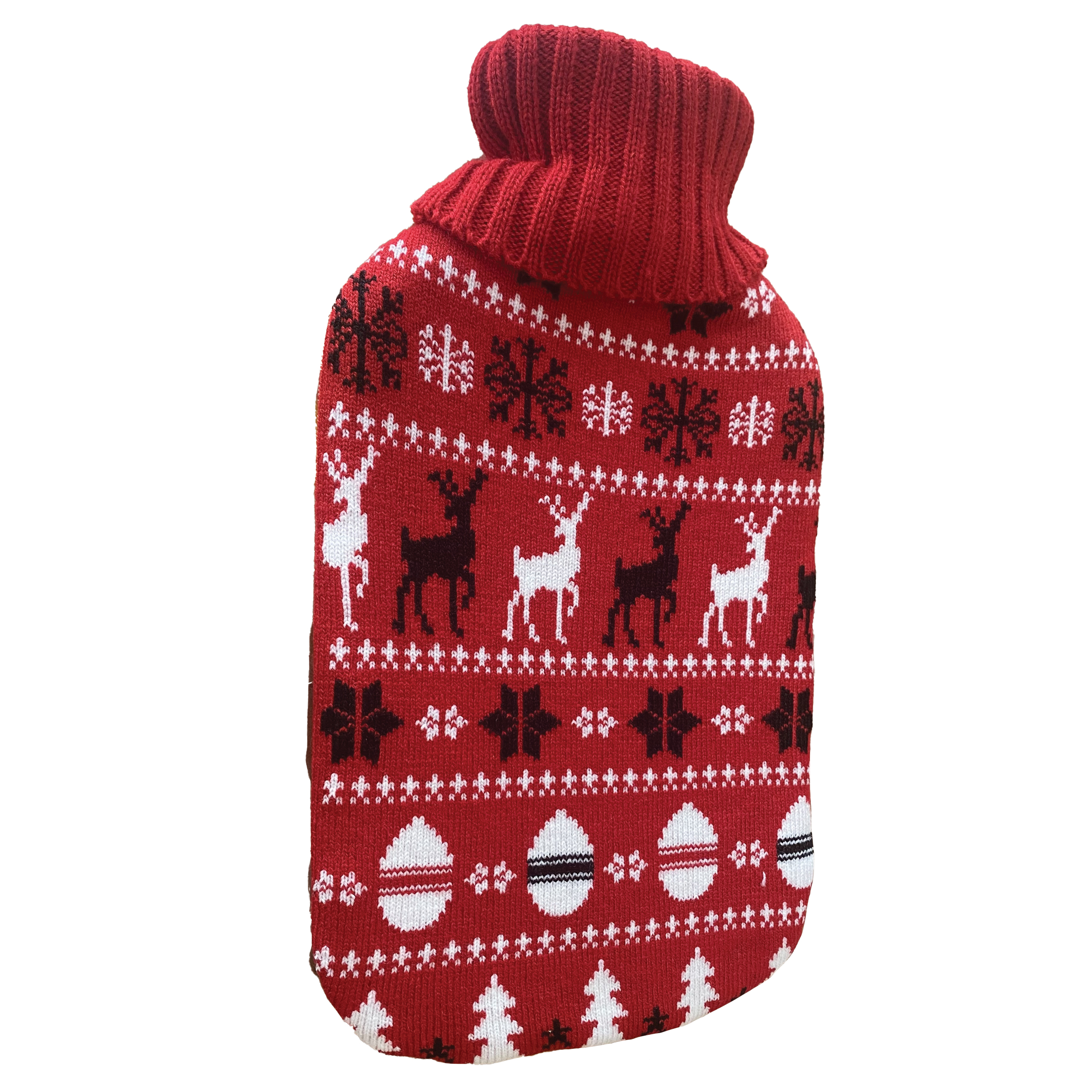 Termofor Świąteczny z Pokrowcem Sweterkowy Ogrzewacz na Wodę 2000 ml 2 L - obrazek 5