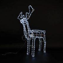 Duży Renifer Zewnętrzny Led Ruchoma Głowa Lampki Świecący XXL IP44 Ozdoba