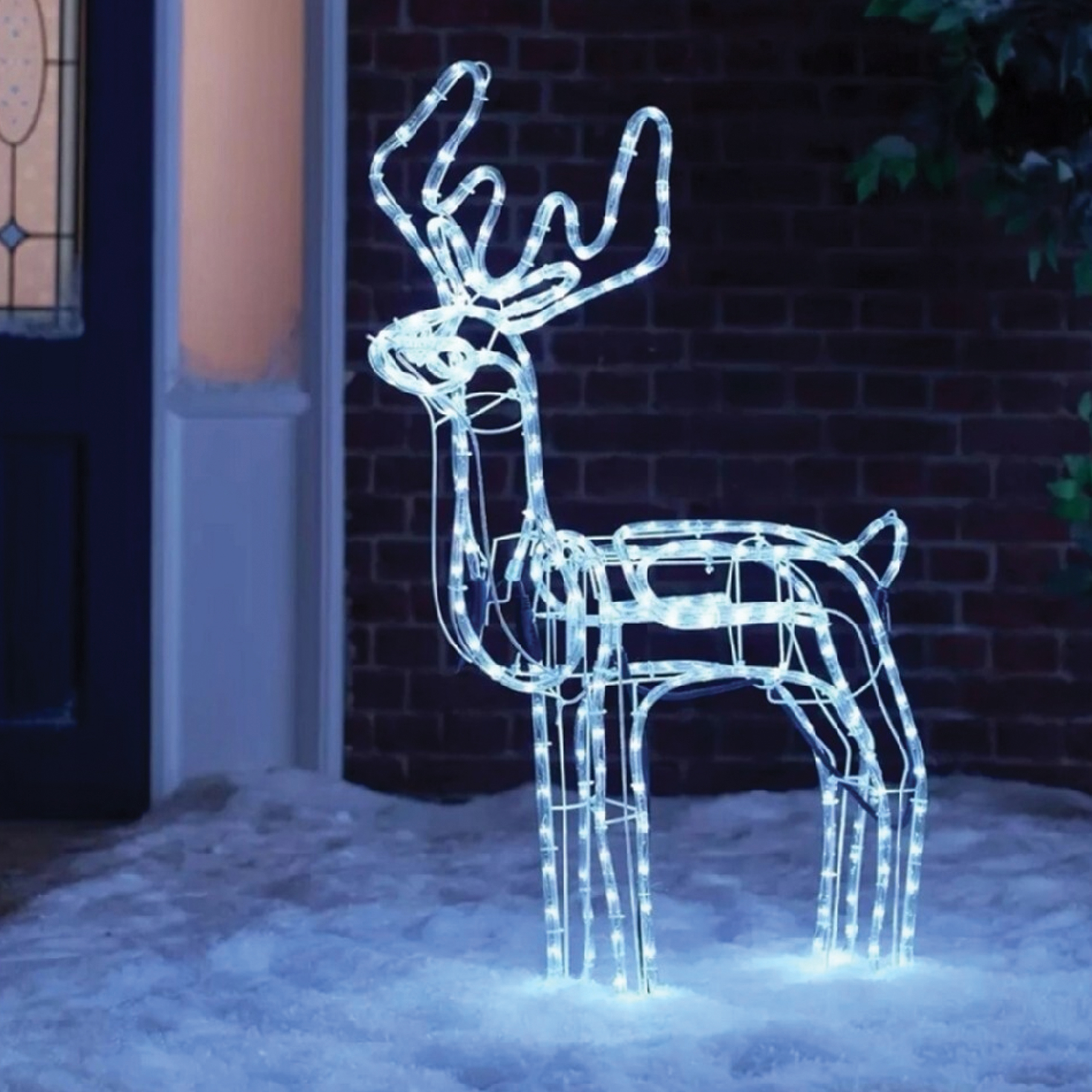 Duży Renifer Zewnętrzny Led Ruchoma Głowa Lampki Świecący XXL IP44 Ozdoba - obrazek 8