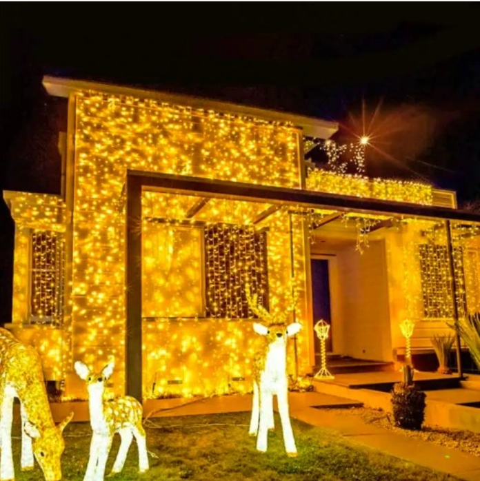 Lampki Świąteczne 500 Led Choinkowe Dekoracyjne IP44 Zewnętrzne 32m Ciepłe - obrazek 8