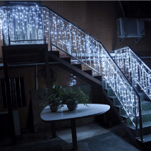 KURTYNA SOPLE 500 LED LAMPKI ŚWIĄTECZNE ZEWNĘTRZNE IP44 STAŁE + FLASH BIAŁE