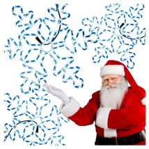 LAMPKI ŚWIĄTECZNE ŚNIEŻYNKA 120 LED 65CM GWIAZDKA BOŻONARODZENIOWA