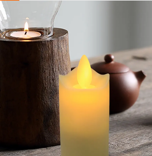 12x ŚWIECZKA LED WKŁAD DO ZNICZA EFEKT PŁOMIENIA ŚWIECA 7CM ZESTAW BATERIE - obrazek 4