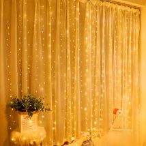 Lampki Wiszące 300 Led Girlanda Kurtyna Świetlna Okienna 3x3m Dekoracyjna