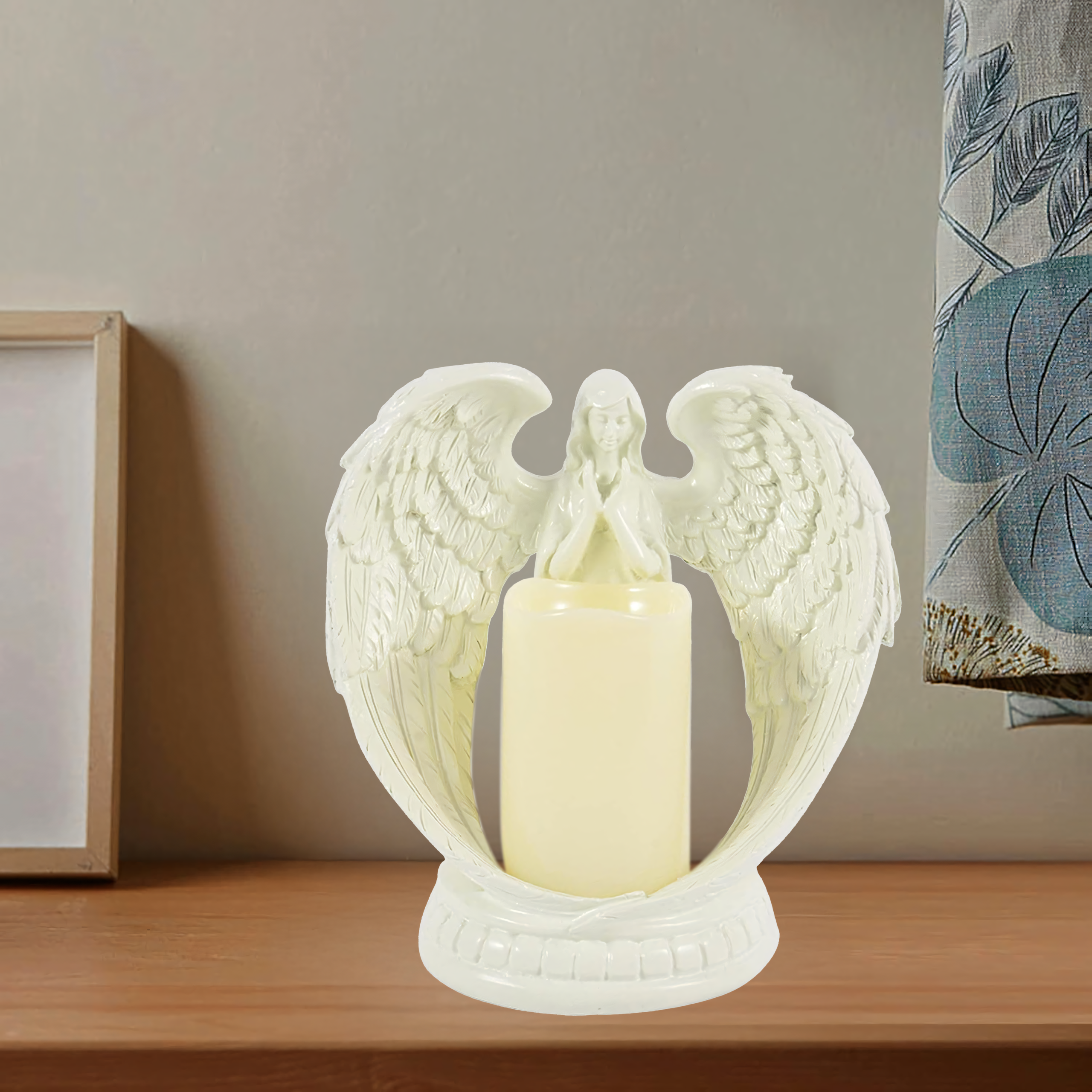 48 x Figurka Dekoracyjna Świecznik Świeca Ozdoba Anioł Aniołek Led Święta Ogród 16cm - obrazek 7