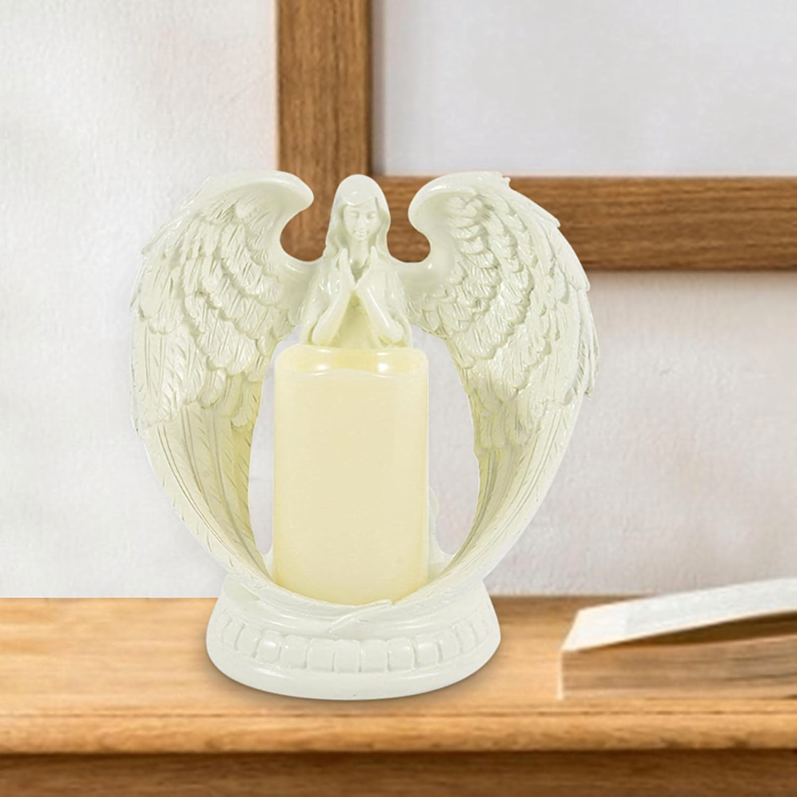 48 x Figurka Dekoracyjna Świecznik Świeca Ozdoba Anioł Aniołek Led Święta Ogród 16cm - obrazek 10