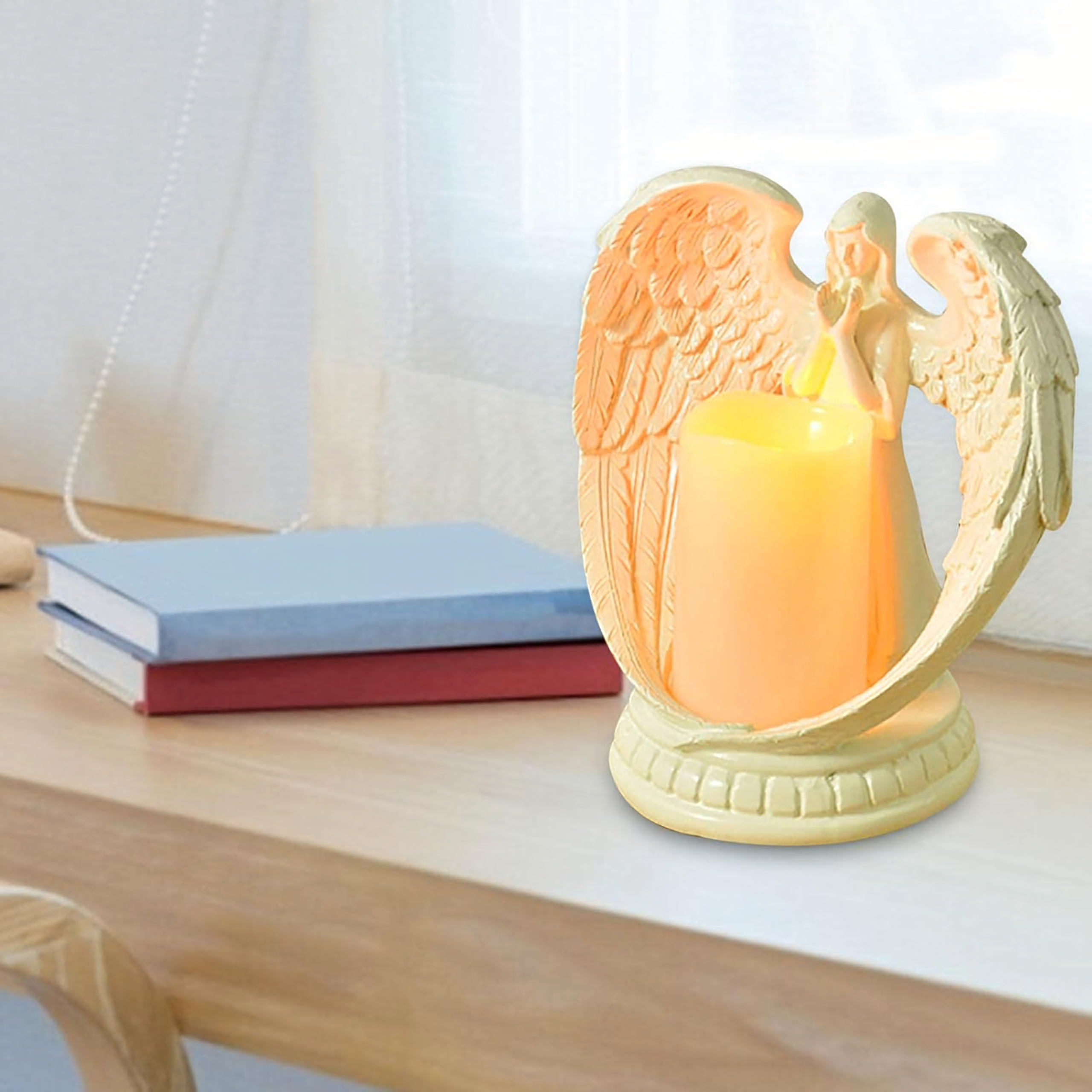 48 x Figurka Dekoracyjna Świecznik Świeca Ozdoba Anioł Aniołek Led Święta Ogród 16cm - obrazek 11