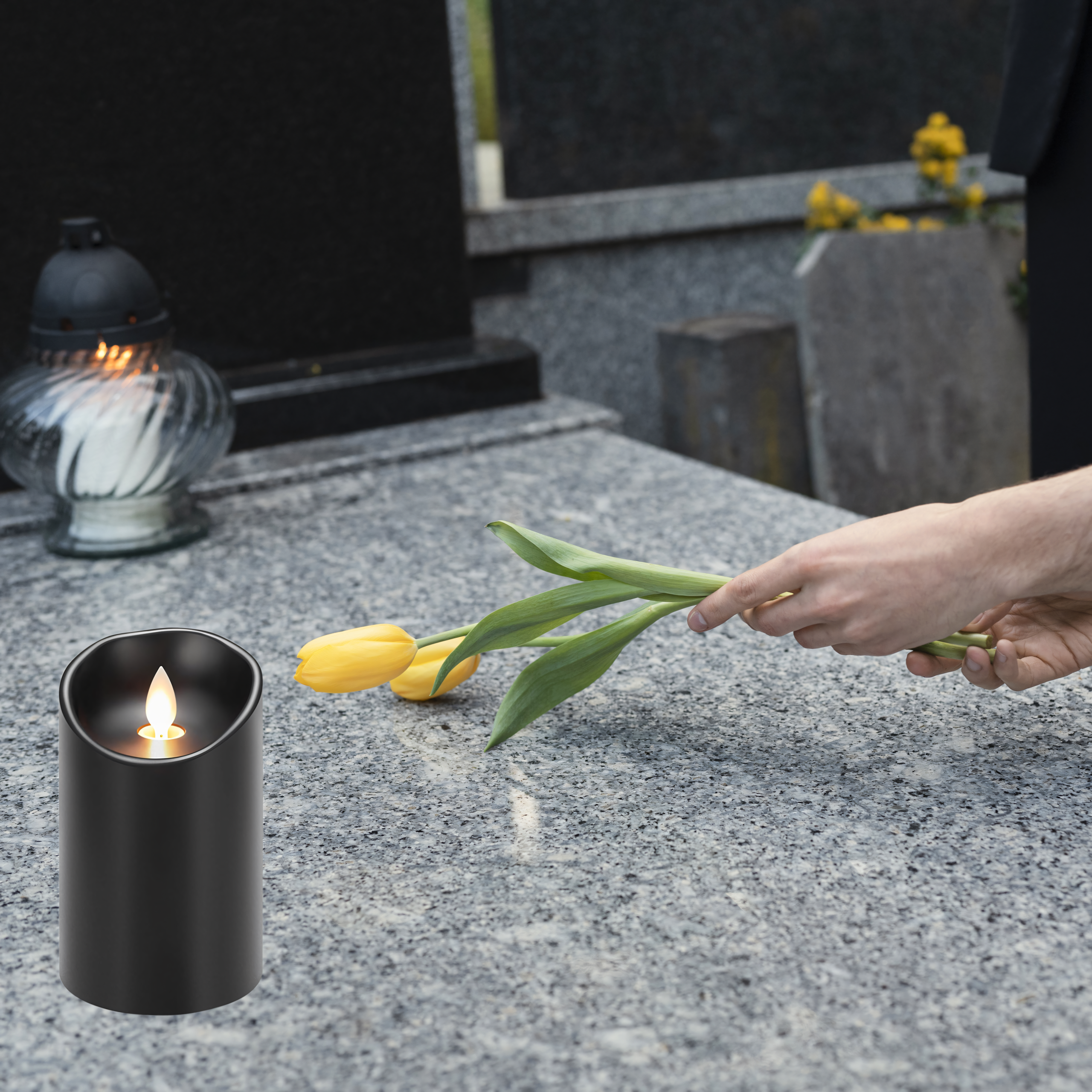 12x Wkład do Zniczy Świeczka na Baterie Świeca Led 12,5 cm Efekt Płomienia x - obrazek 8