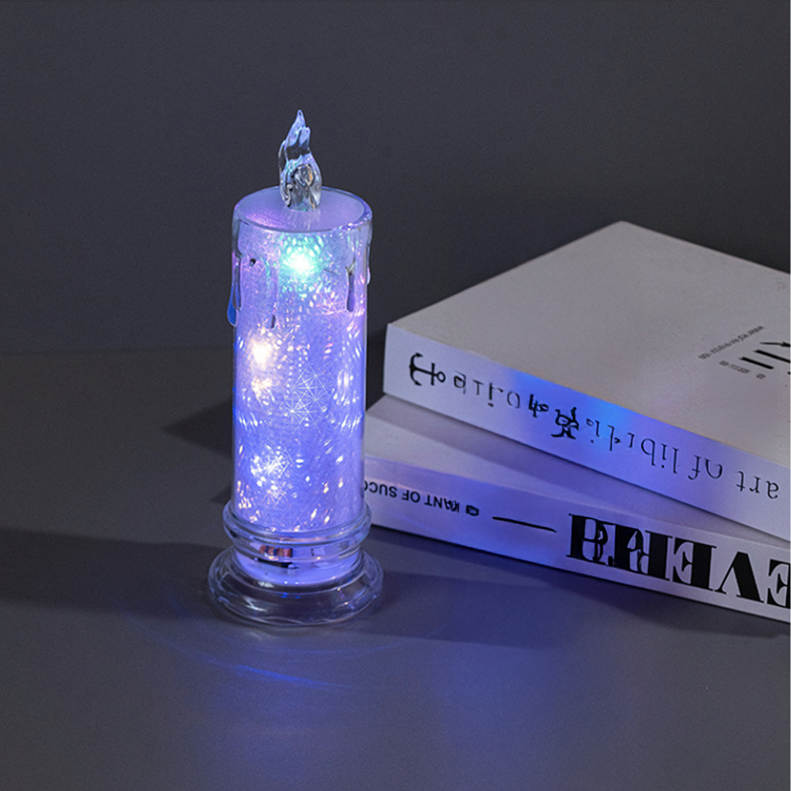 12x Świeczka Elektryczna Wkład do Zniczy 19,5cm Świeca Led na Baterie Brokatowa - obrazek 4